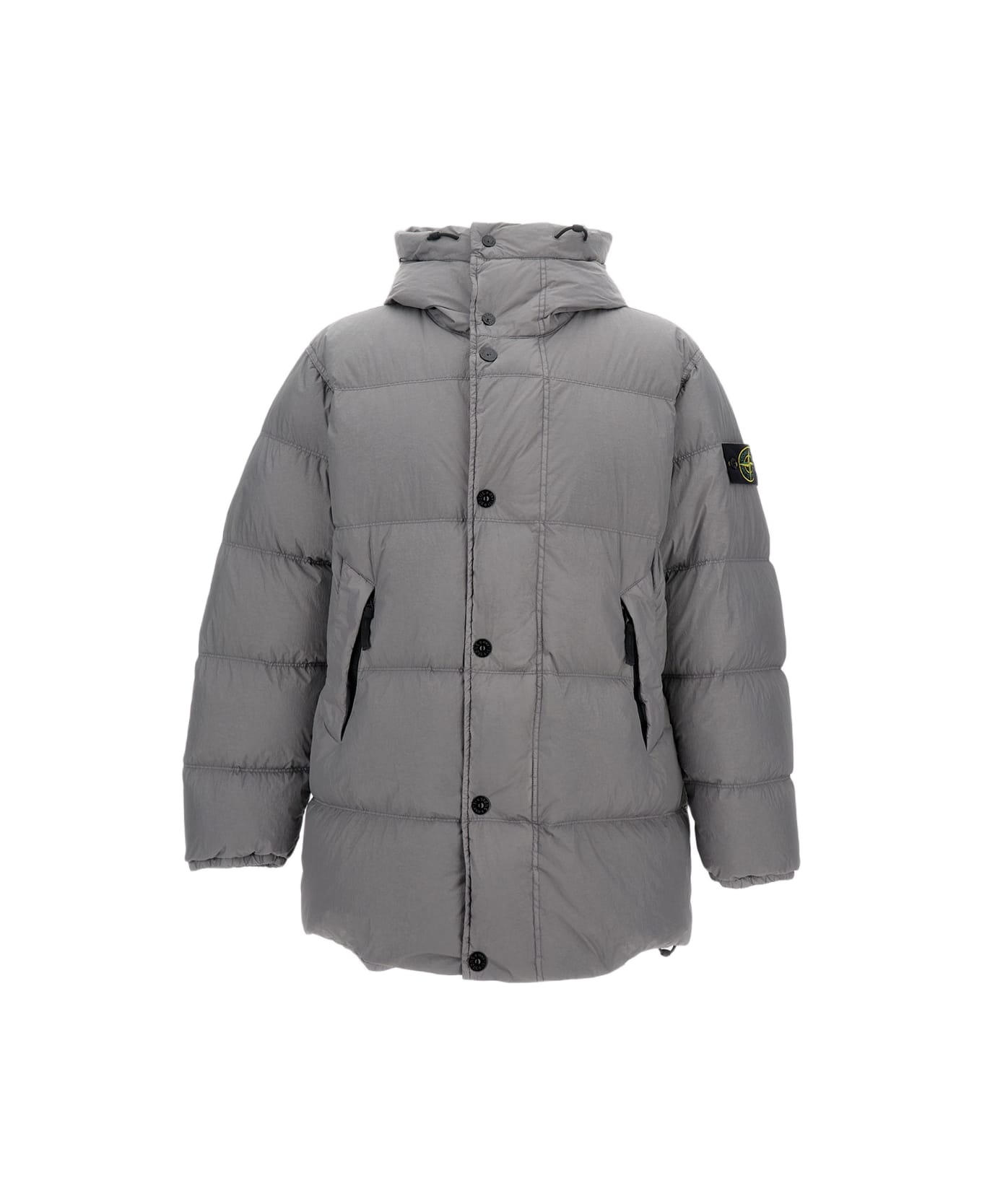 Stone Island Long Puffer Jacket - Grey