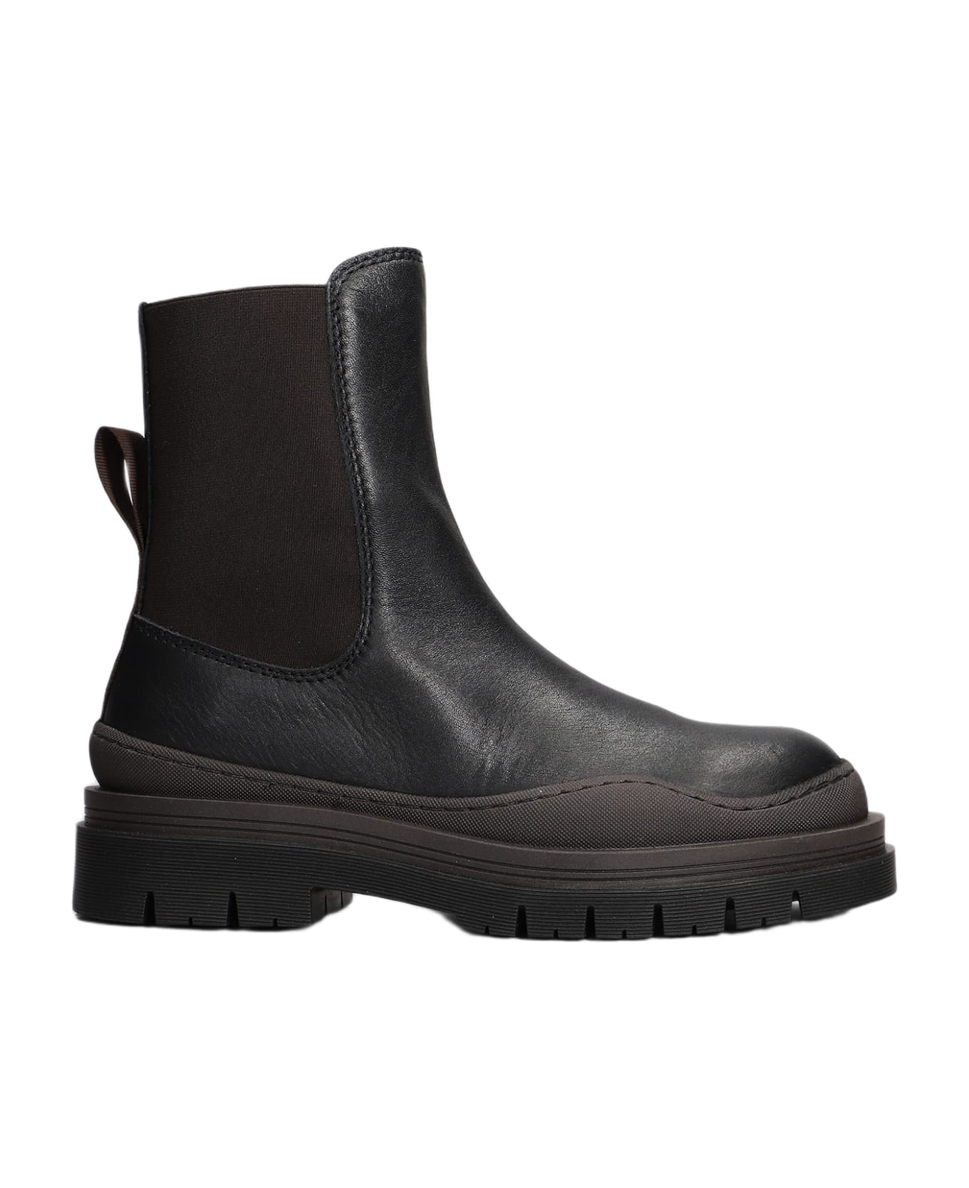 See by Chloé Alli Combat Boots In Black Leather - black