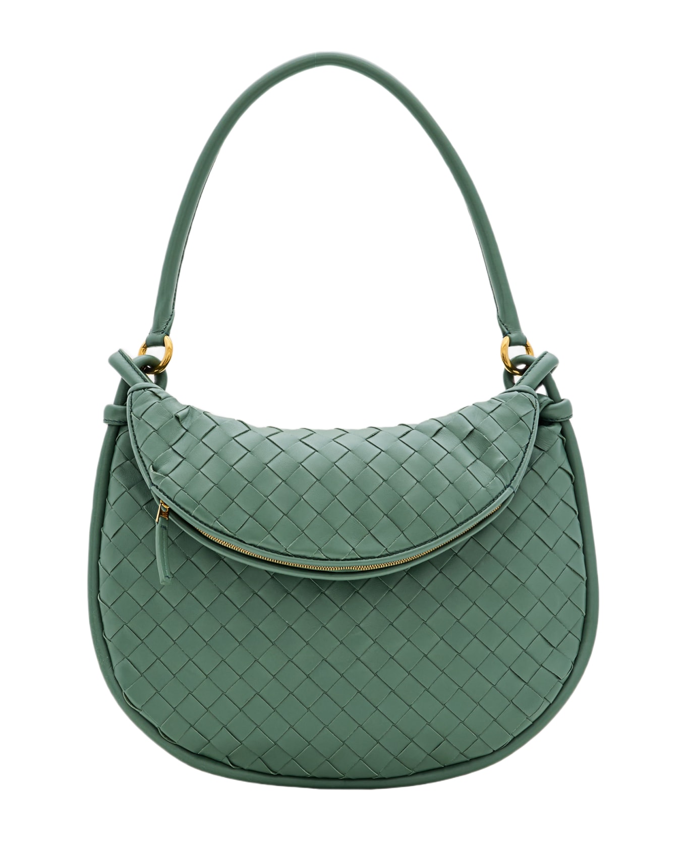 Bottega Veneta Gemelli Leather Shoulder Bag - Green トートバッグ