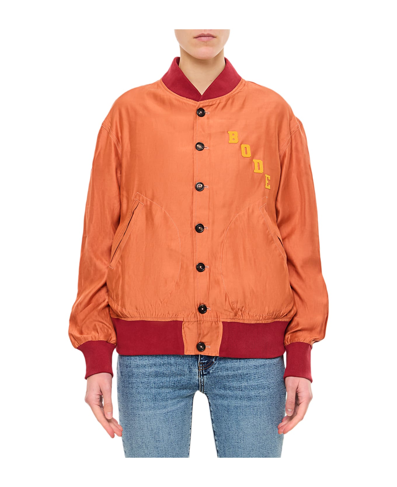Bode Rally Viscose Jacket - Orange
