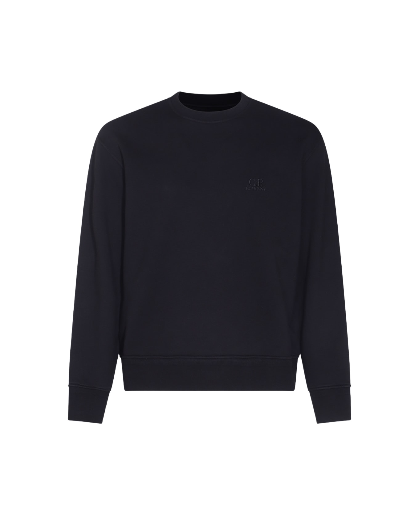 C.P. Company Dark Blue Cotton Sweatshirt - TOTAL ECLIPSE