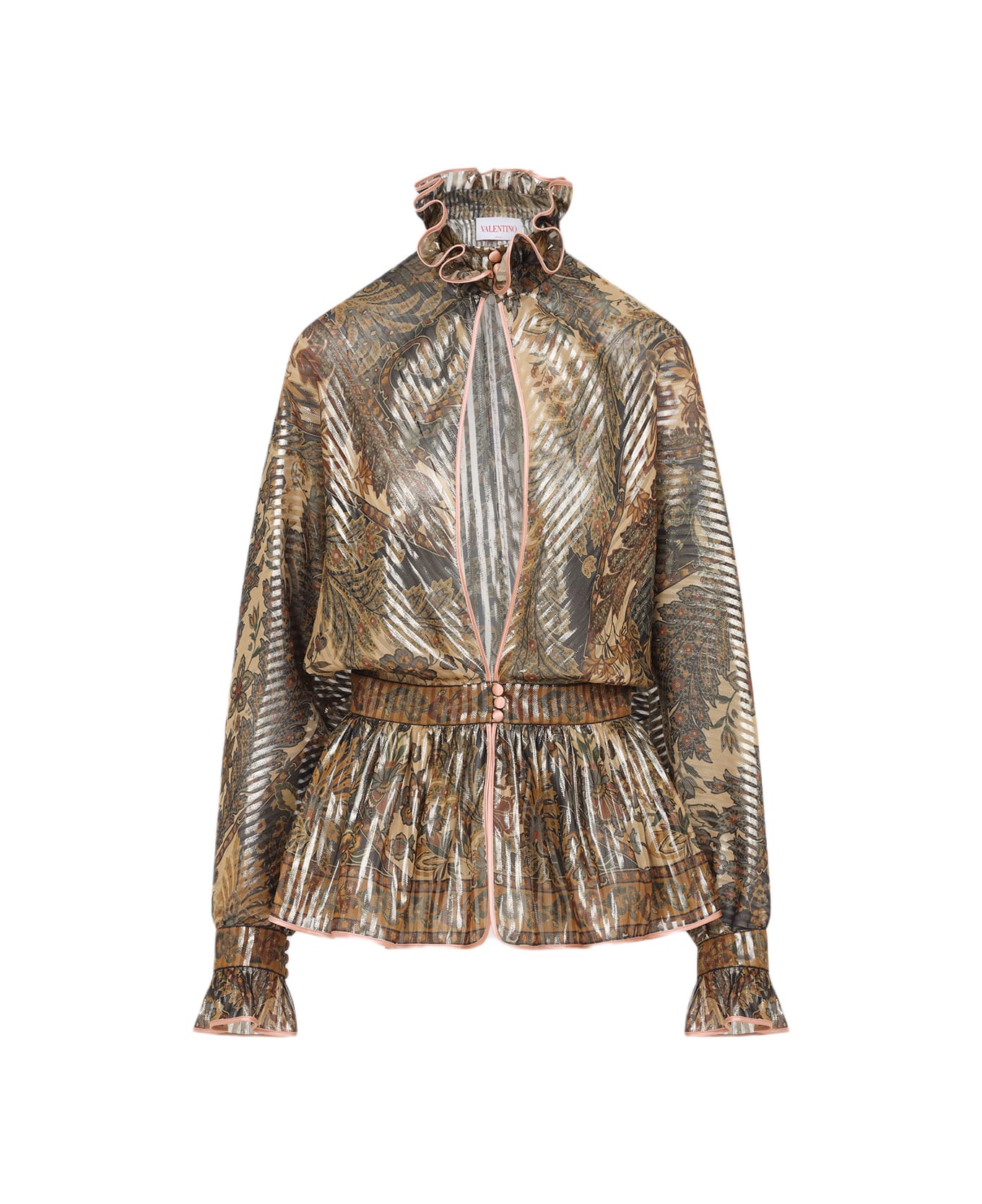 Printed Pekin Blouse - Thumbnail 2