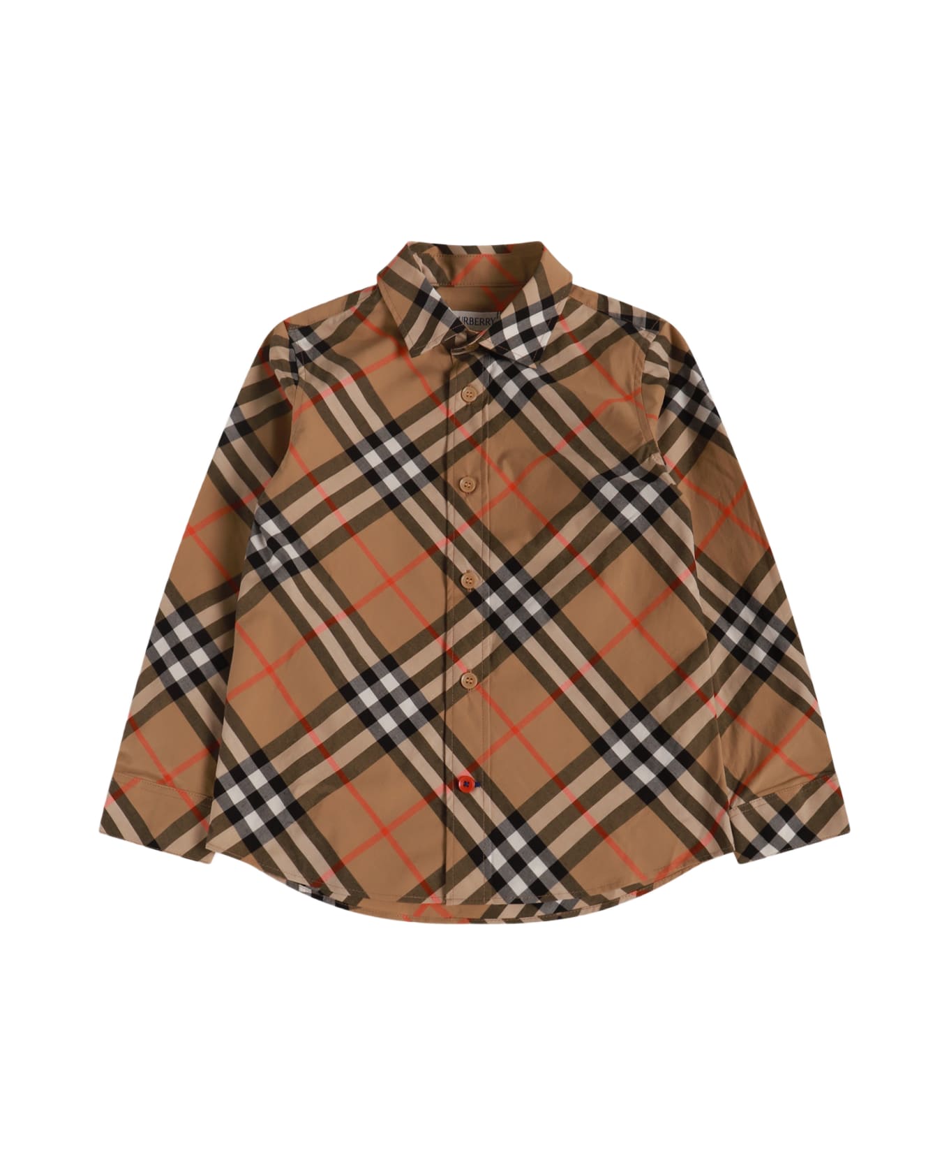 Burberry Brown Cotton Shirt - SAND IP CHECK
