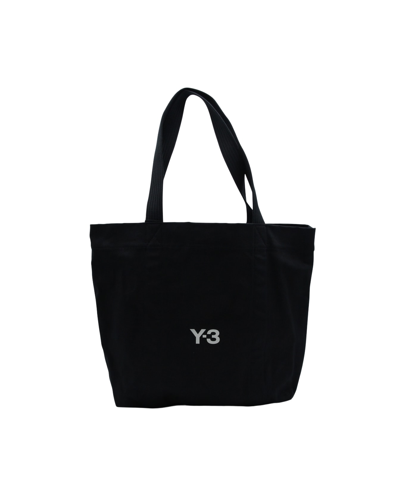 Y-3 Black Cotton Tote Bag - Black