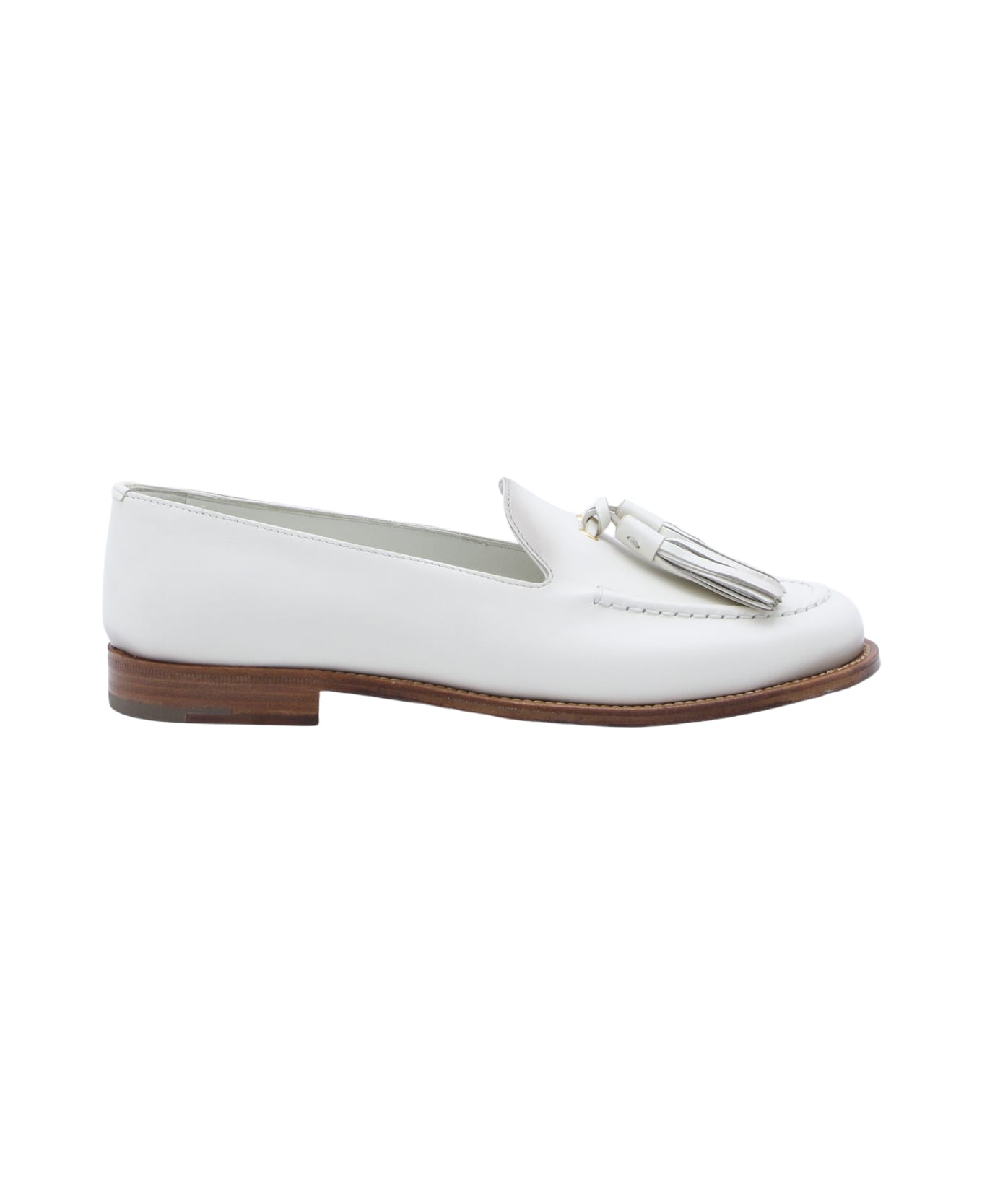 Church's Ivory Leather Loafers - White