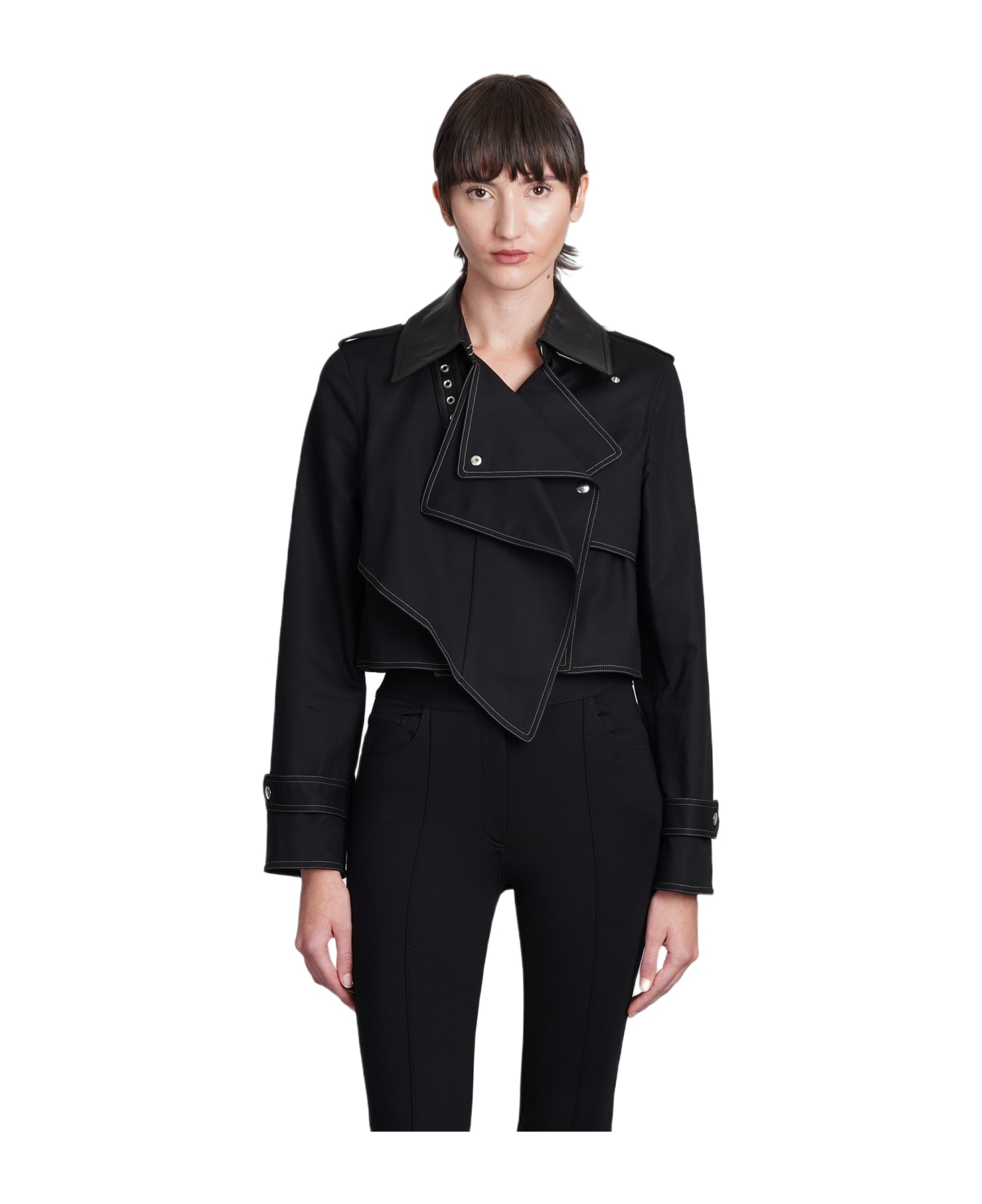 Helmut Lang Biker Jacket In Black Cotton - black