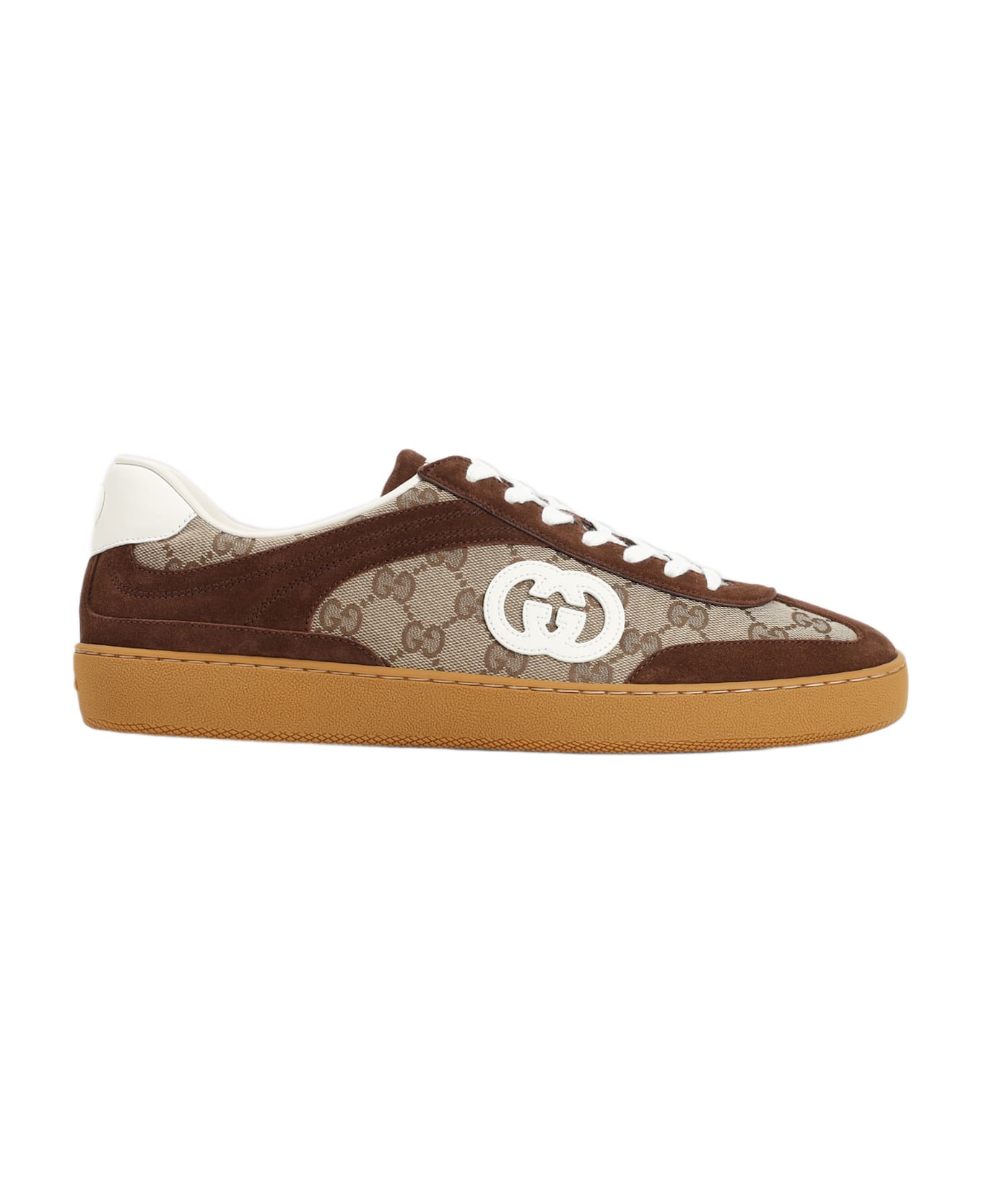 Gucci Gg Fabric And Suede Sneakers - GGSUPREME