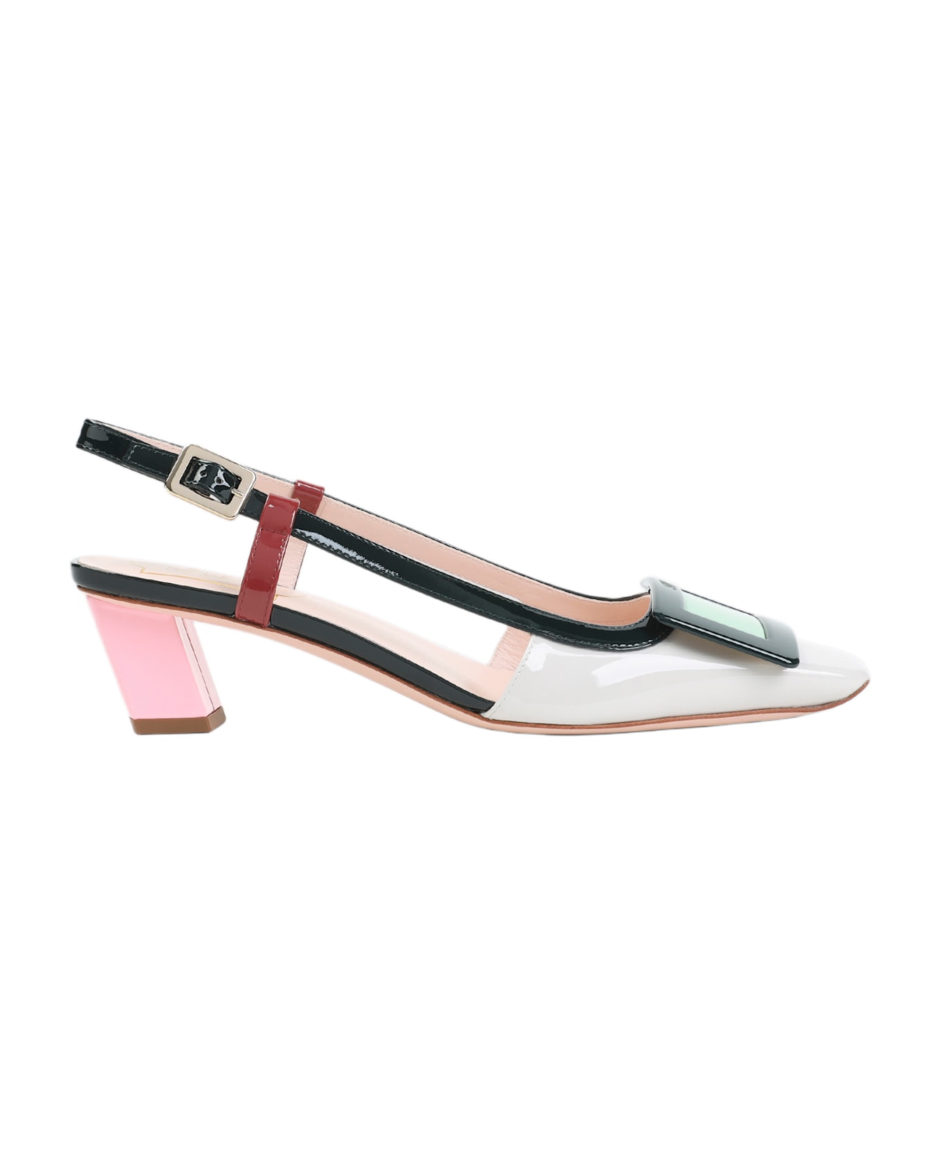 Roger Vivier Bv Lacquered Buckle 45 Pumps - Multicolour