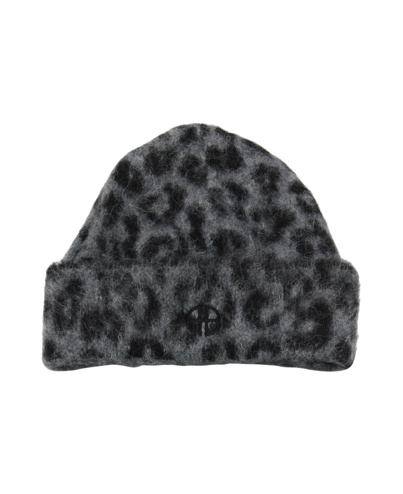 Anine Bing Leopard Wool Beanie - Brown