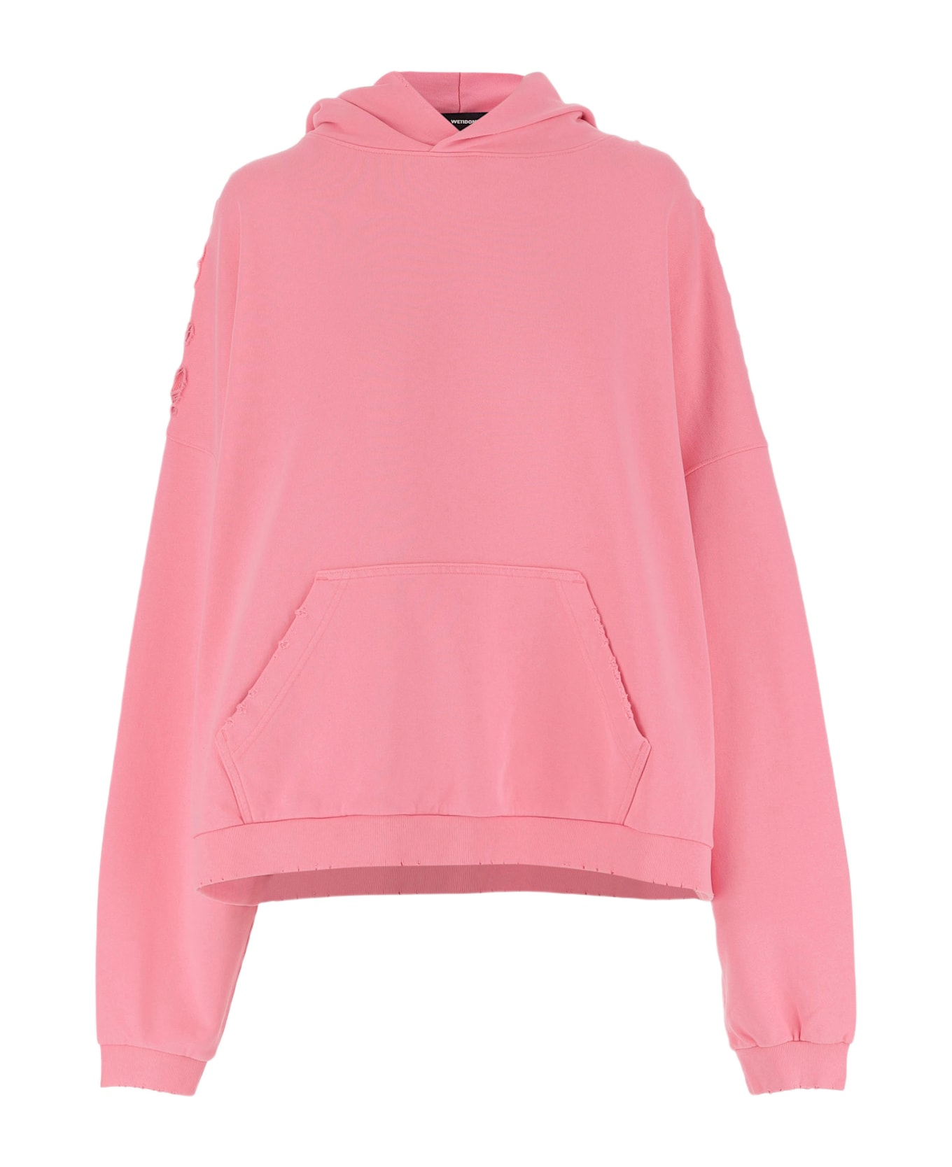 WE11 DONE Cotton Sweatshirt With Back Print - Pink