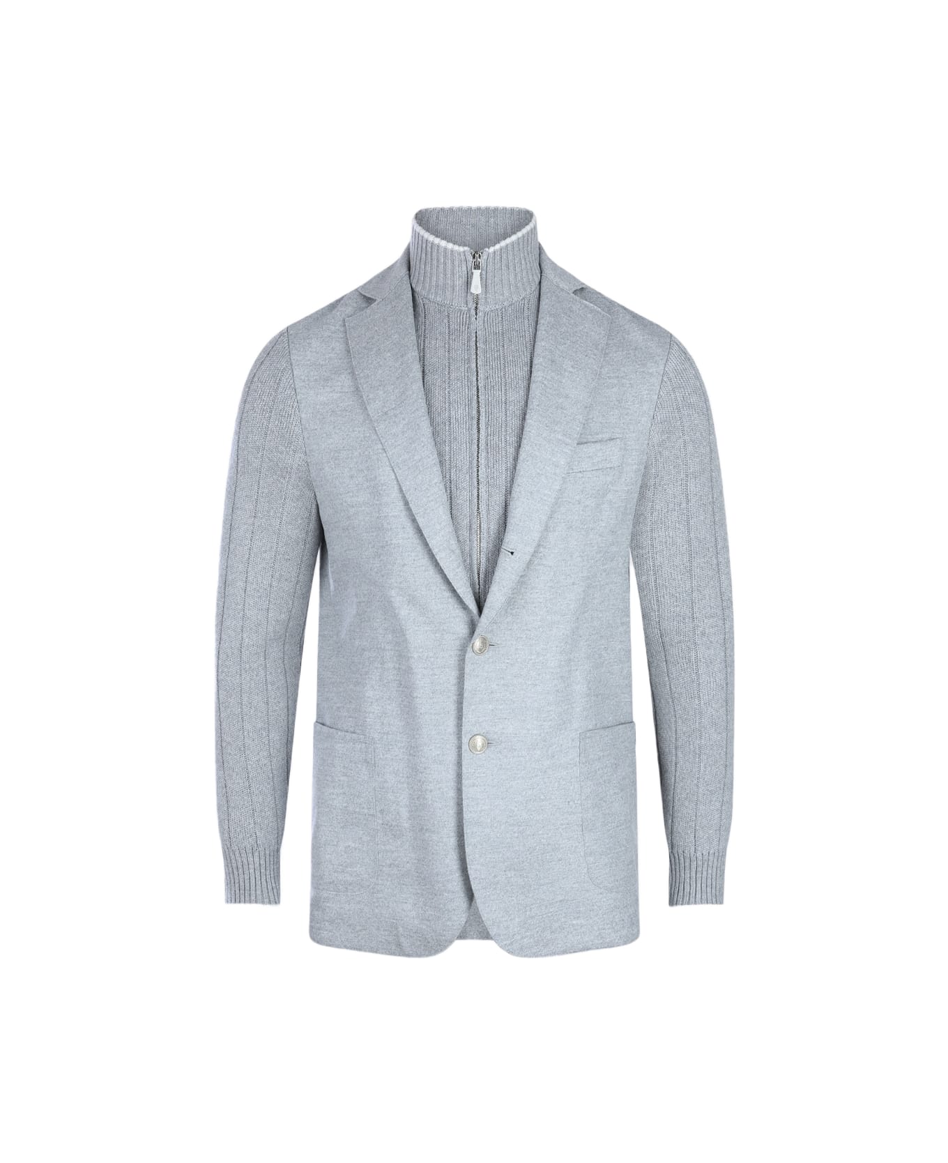 Eleventy Grey Wool Blazer - Grey