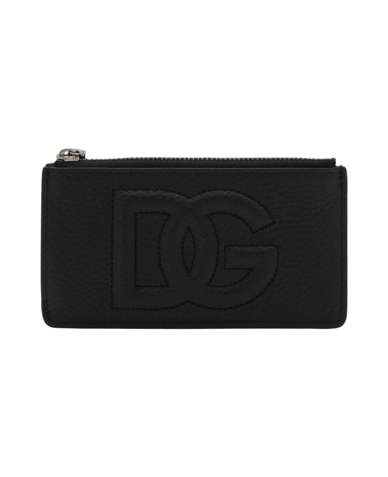 Dolce & Gabbana Black Calf Leather Cardholder - Black 財布