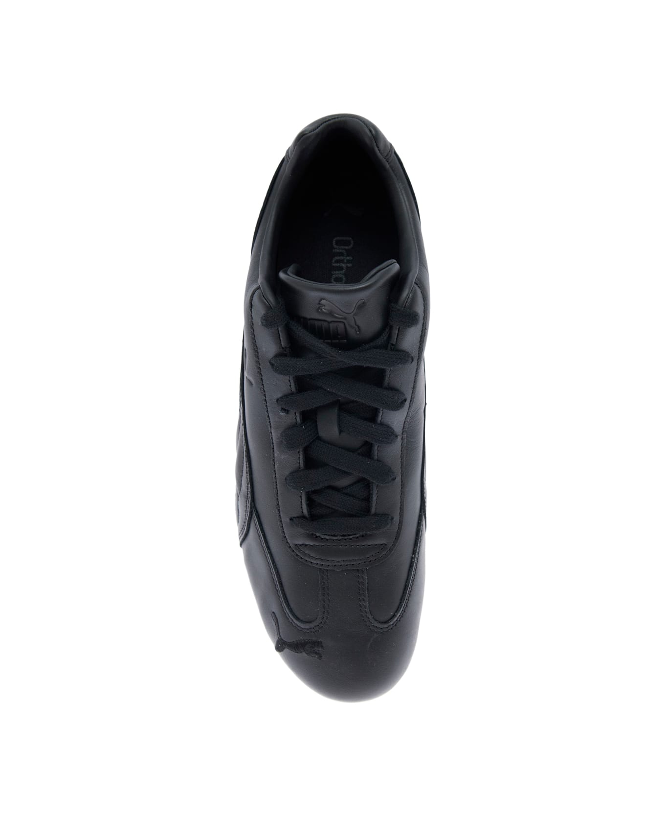 Puma 
speedcat
 Black Low Top Sneakers With Embossed Logo On The Tongue And Contrasting Sole In Leather Unisex - Black