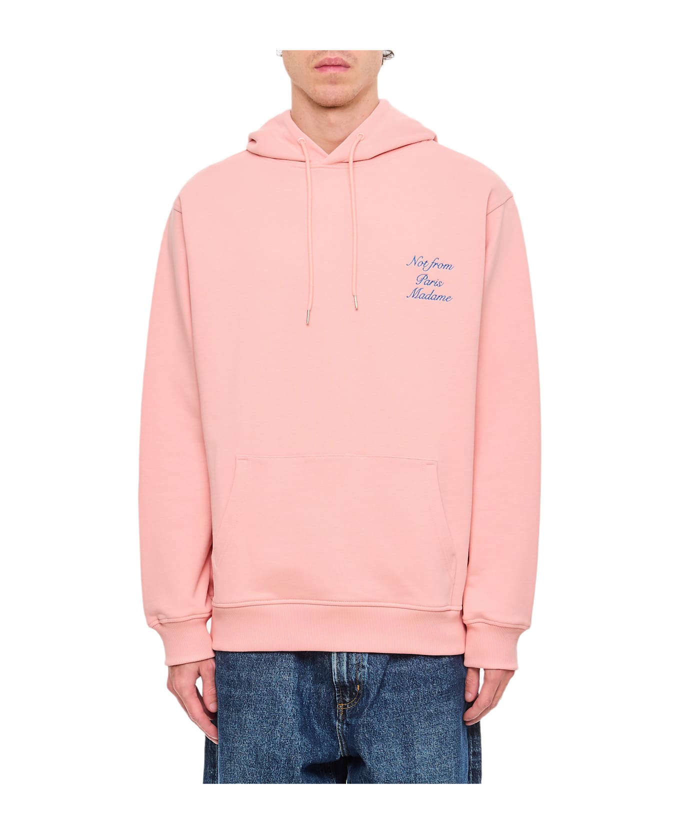 Drôle de Monsieur Le Hoodie Slogan Cursive - Pink