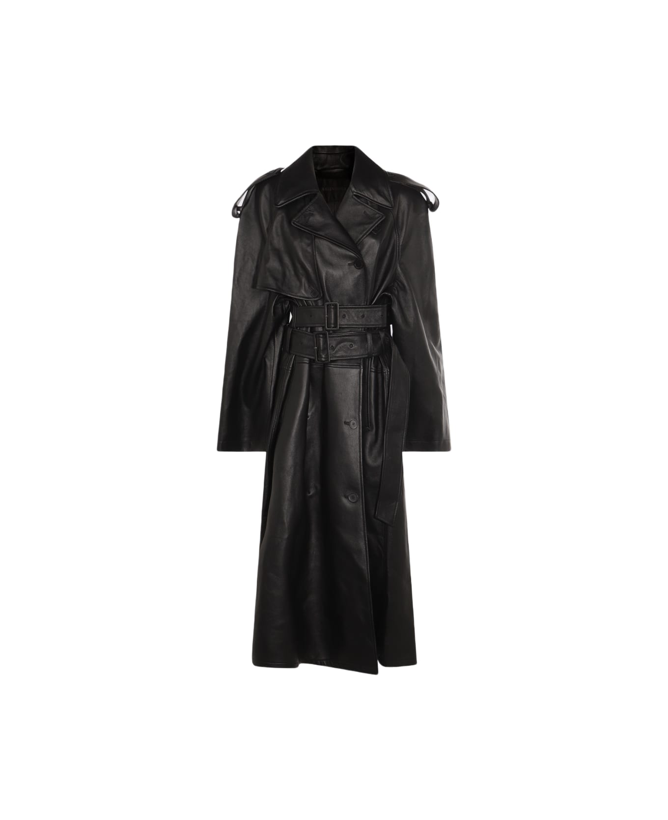 Balenciaga Black Leather Jacket - Black
