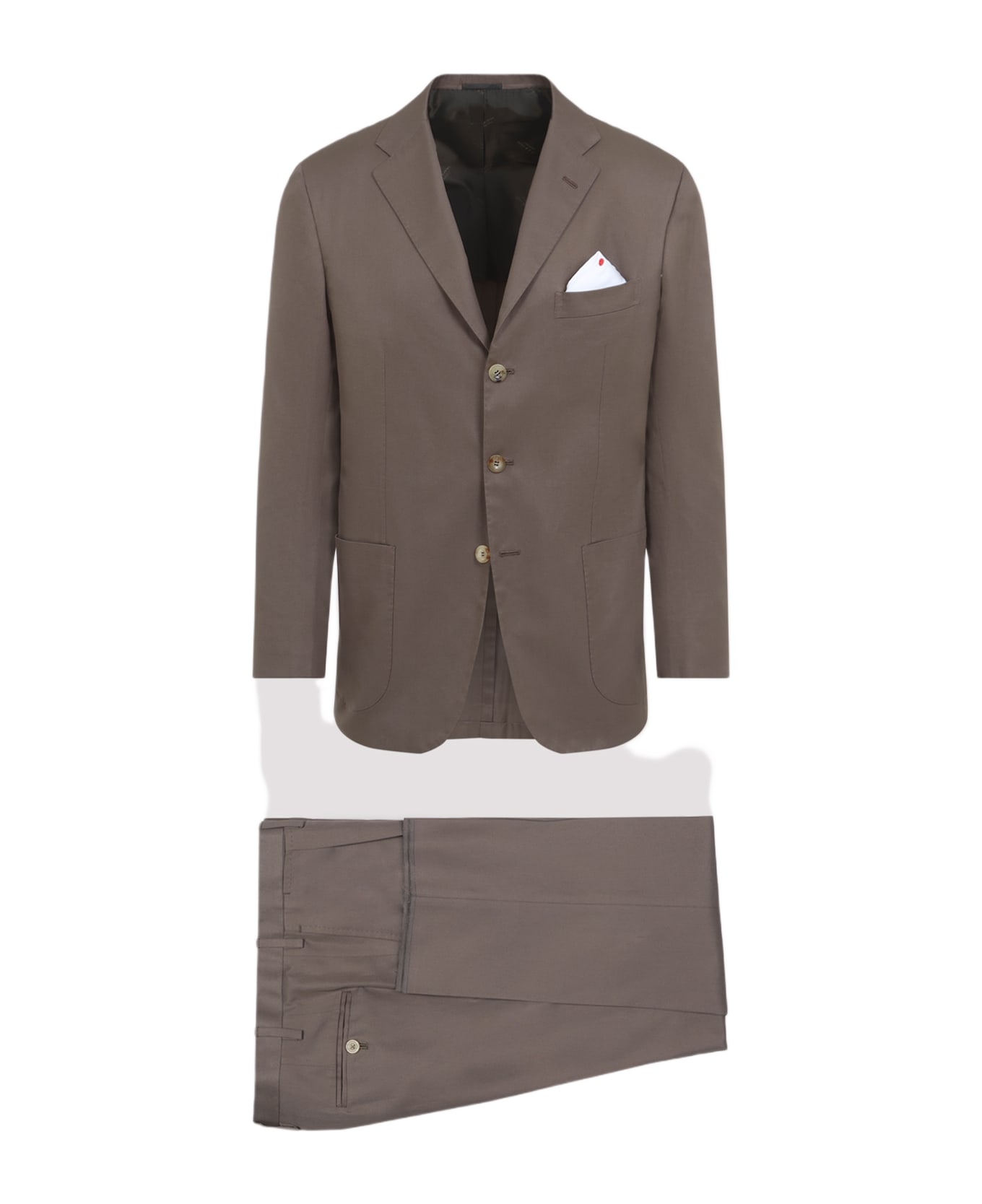 Kiton Cotton Suit - Fango