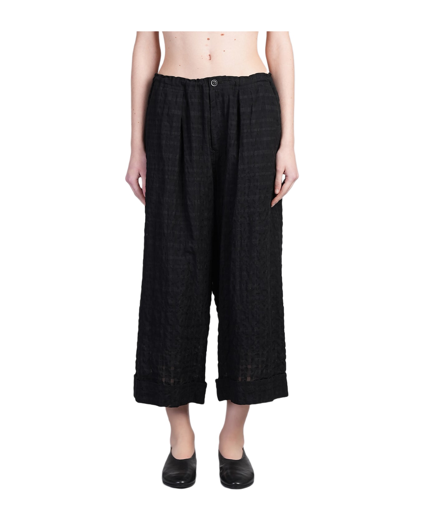 Yohji Yamamoto Pants In Black Cotton - black