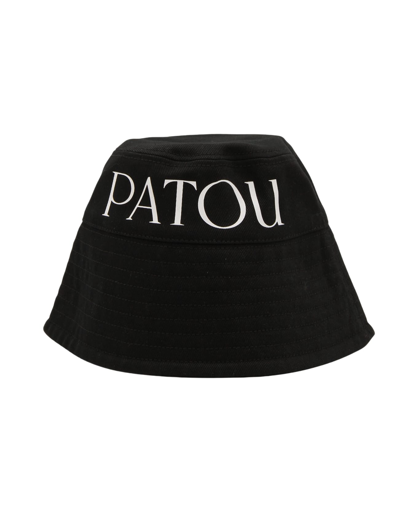 Patou Black And White Cotton Bucket Hat - Black