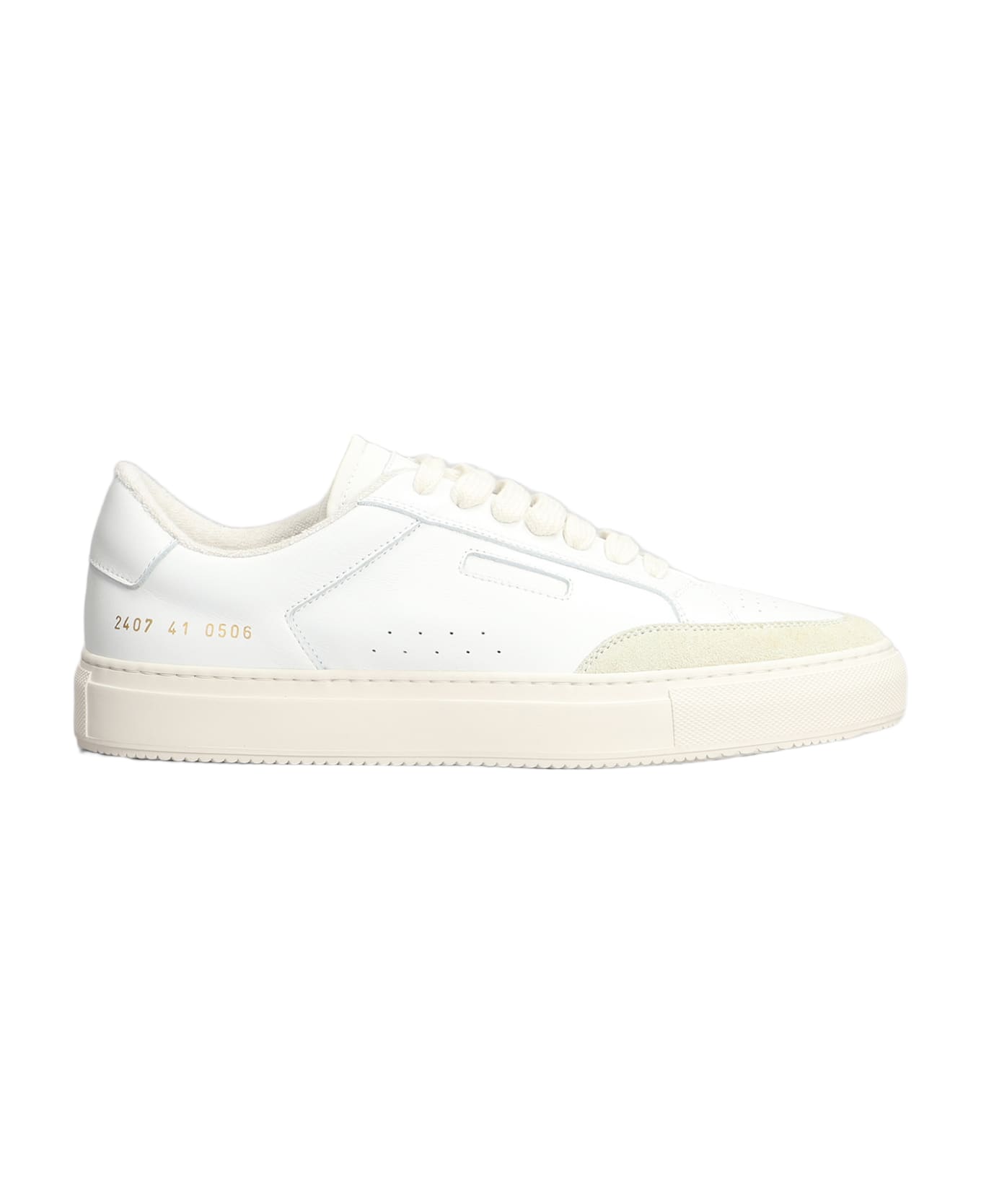 Common Projects Tennis Pro Sneakers In White Leather - White スニーカー