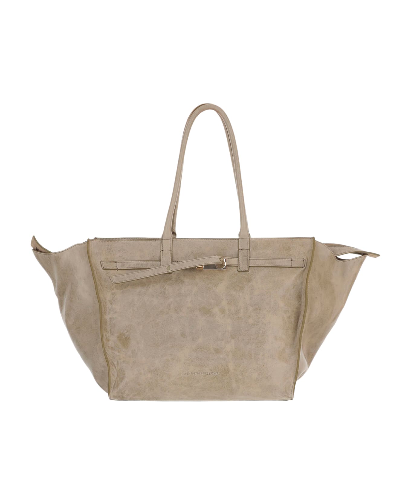 Benedetta Bruzziches Mame Weekend Leather Bag - Beige