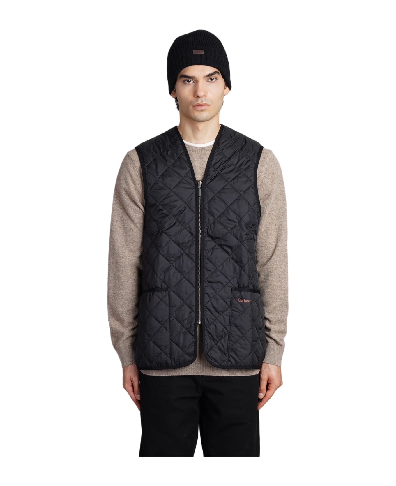 Barbour Quilted Waistco Vest In Black Polyamide - Black