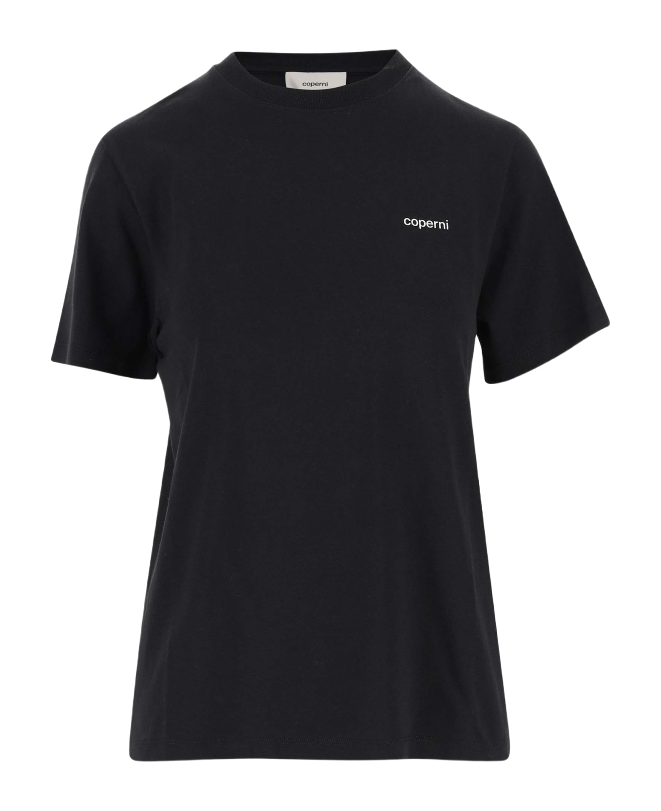 Coperni Boxy Logo Printed Crewneck T-shirt - Black