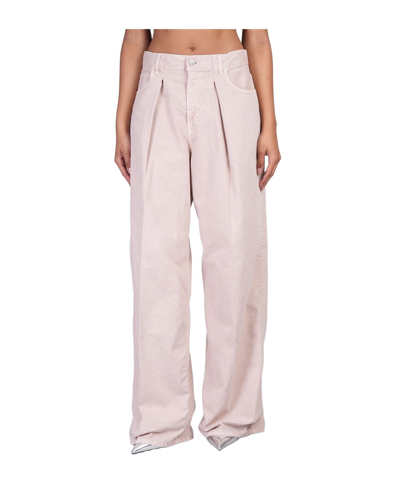 Haikure Candy Jeans In Rose-pink Cotton - rose-pink