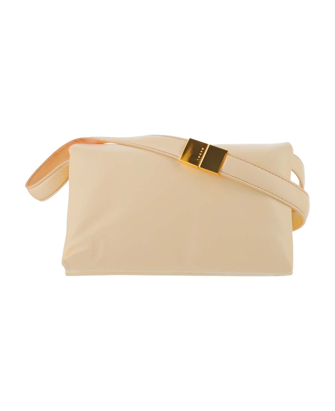 Marni Small Leather Prism Bag - Ivory