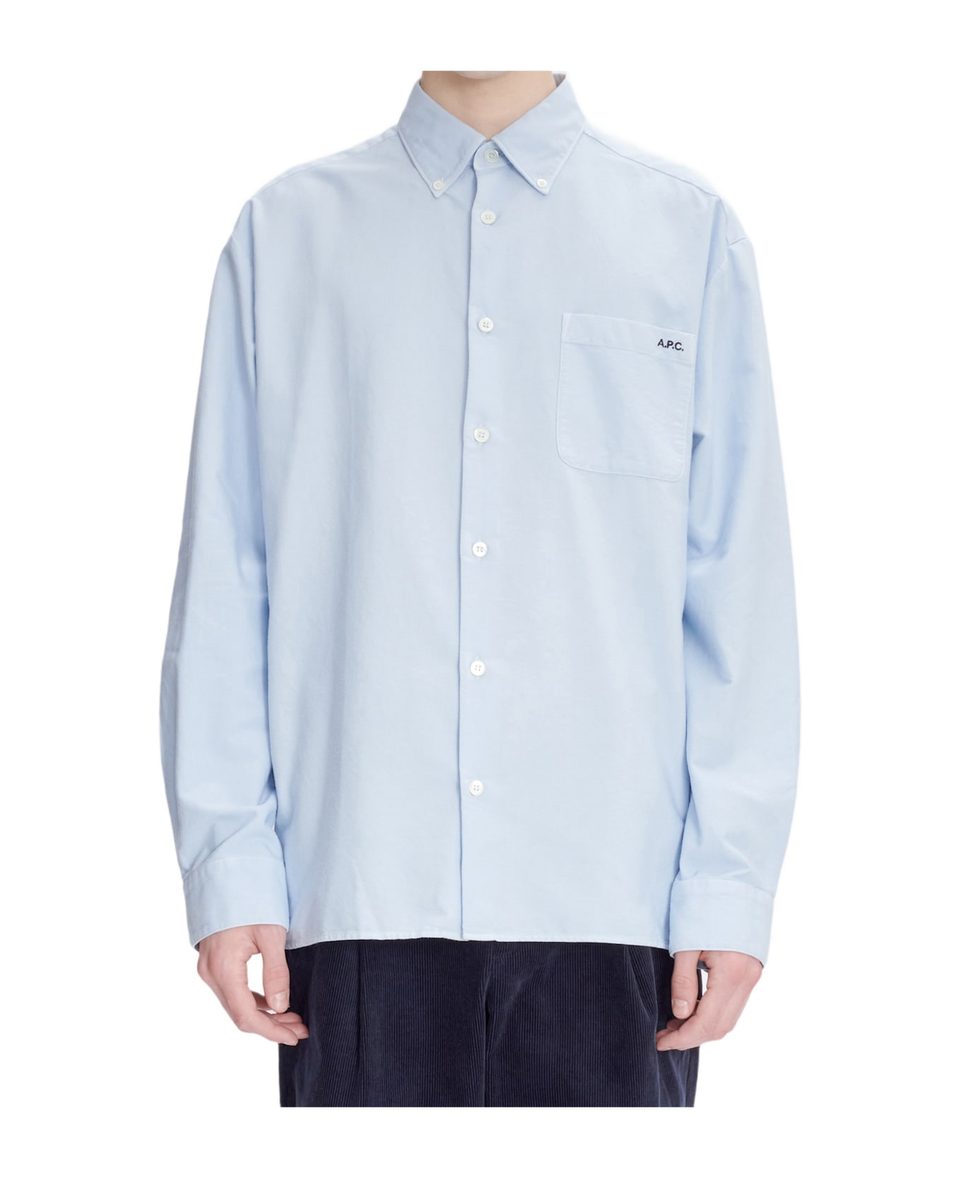 A.P.C. Chemise Mateo Logo - AZURE