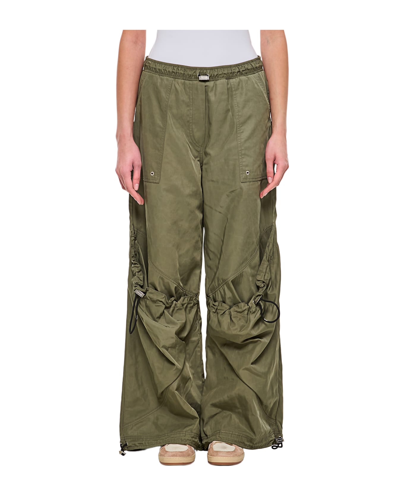 The Attico Nylon Long Pant - Green