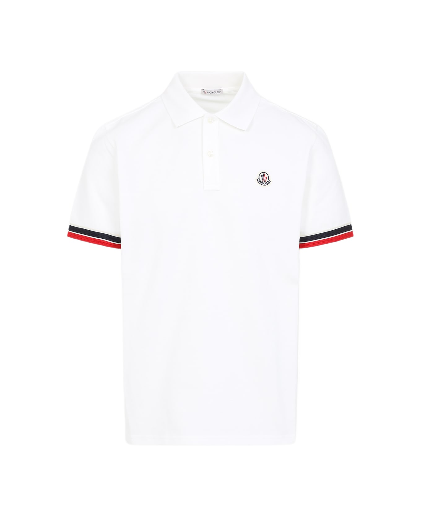 Moncler Short Sleeves Polo - Natural