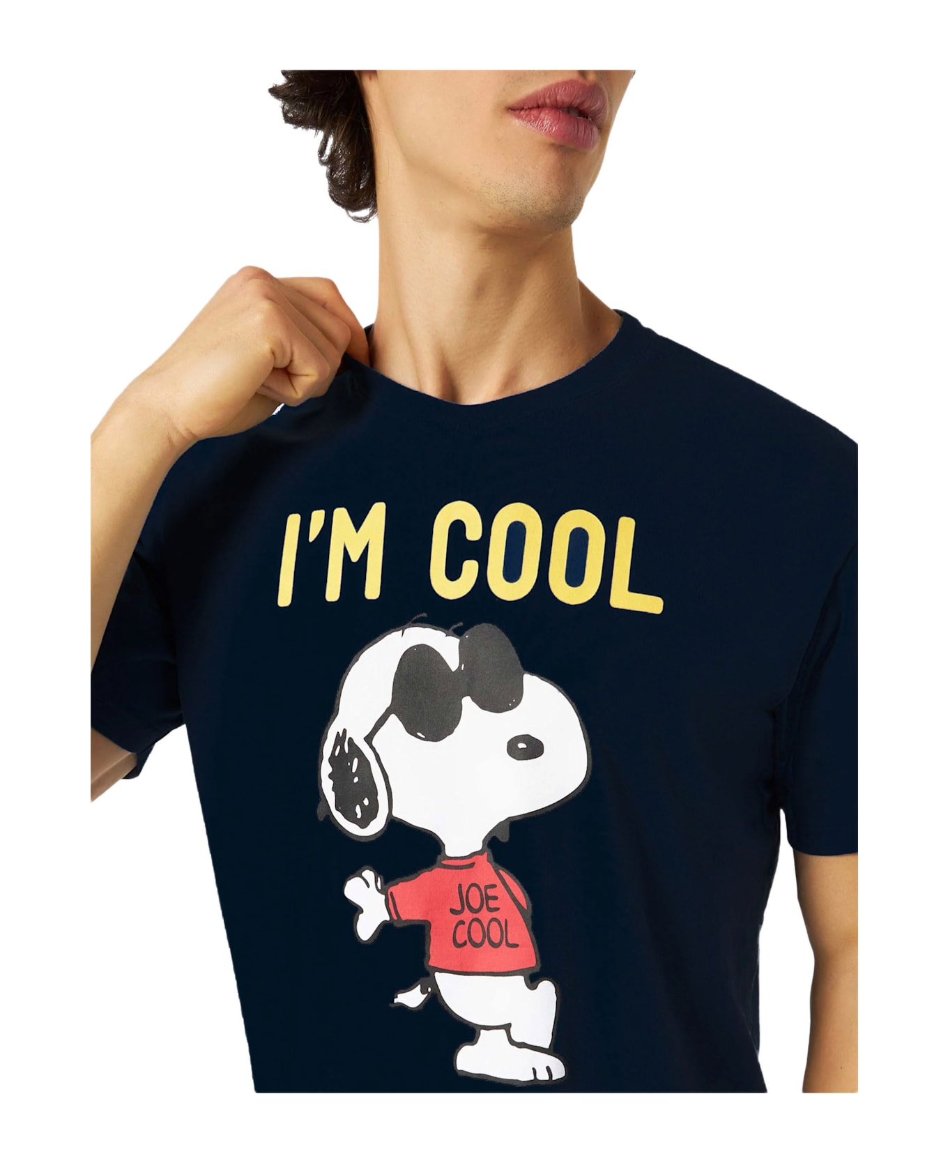 MC2 Saint Barth Man T-shirt Snoopy I'm Cool Print | Peanuts Special Edition - BLUE