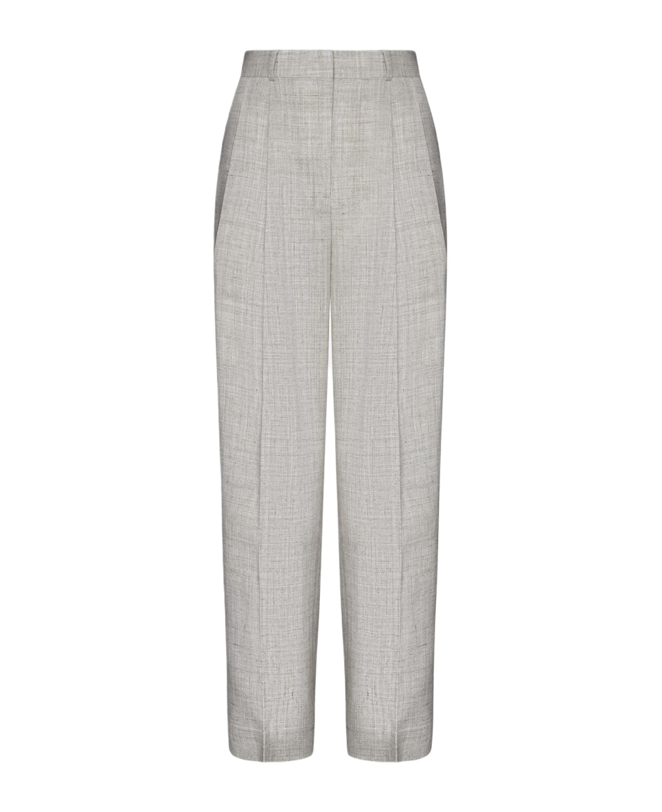 Totême Viscose And Linen-blend Tailored Trousers - 031 OAT MELANGE