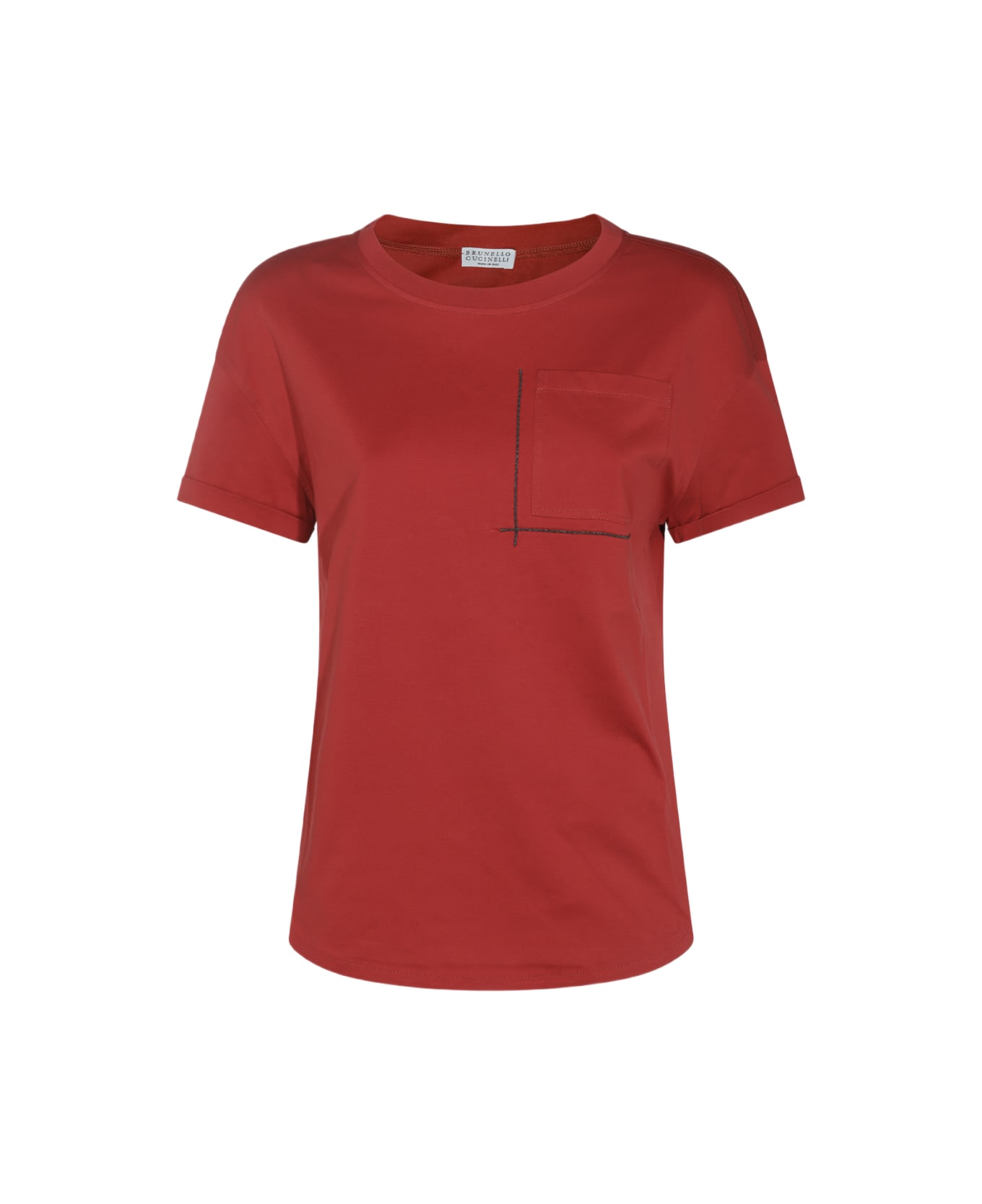 Brunello Cucinelli Red Cotton T-shirt - Red