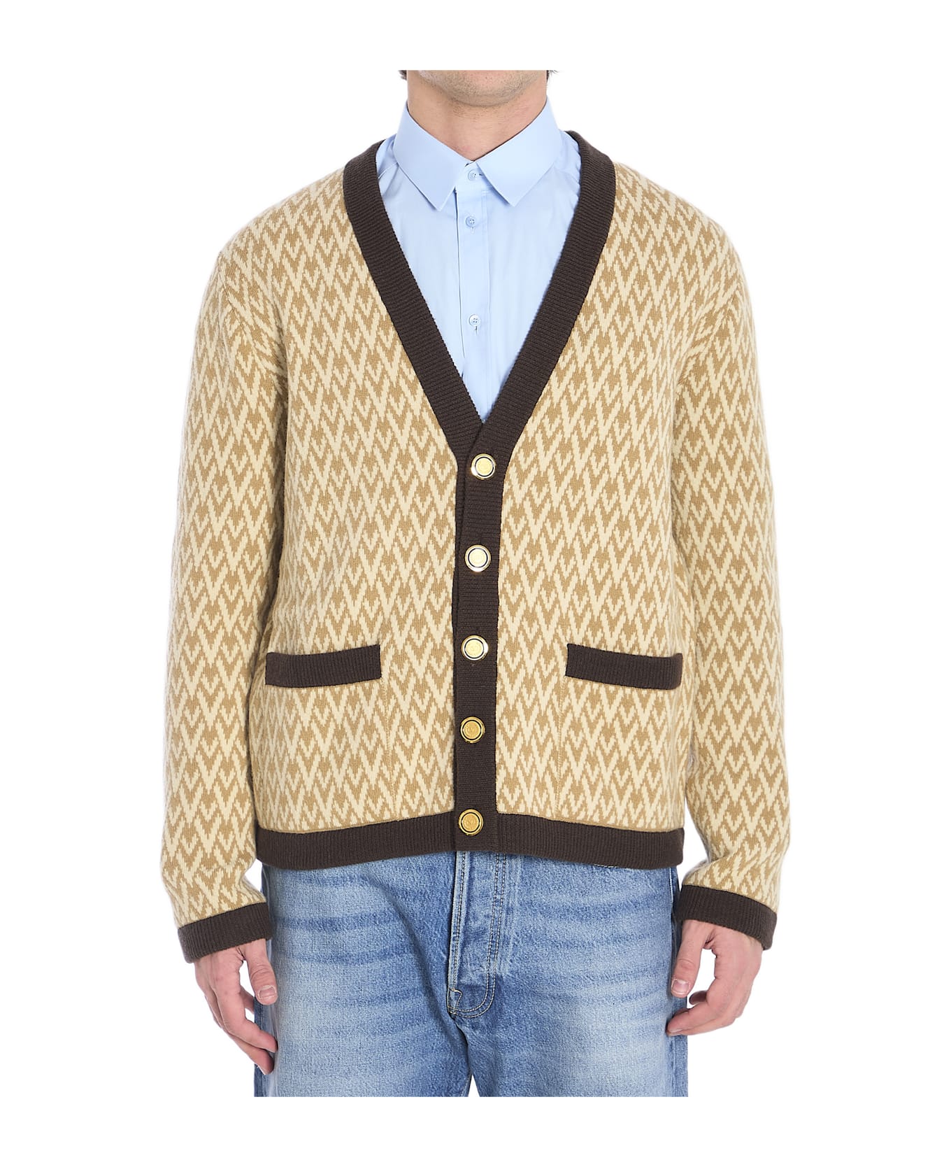 Valentino Garavani Toute La V Cardigan - TOUTELAVBEIGECREMA