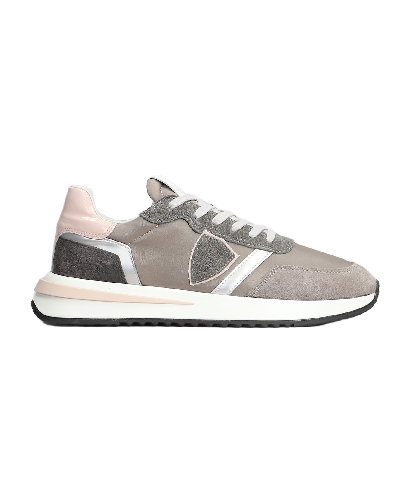 Philippe Model Tropez 2.1 Sneakers In Taupe Suede And Fabric - taupe