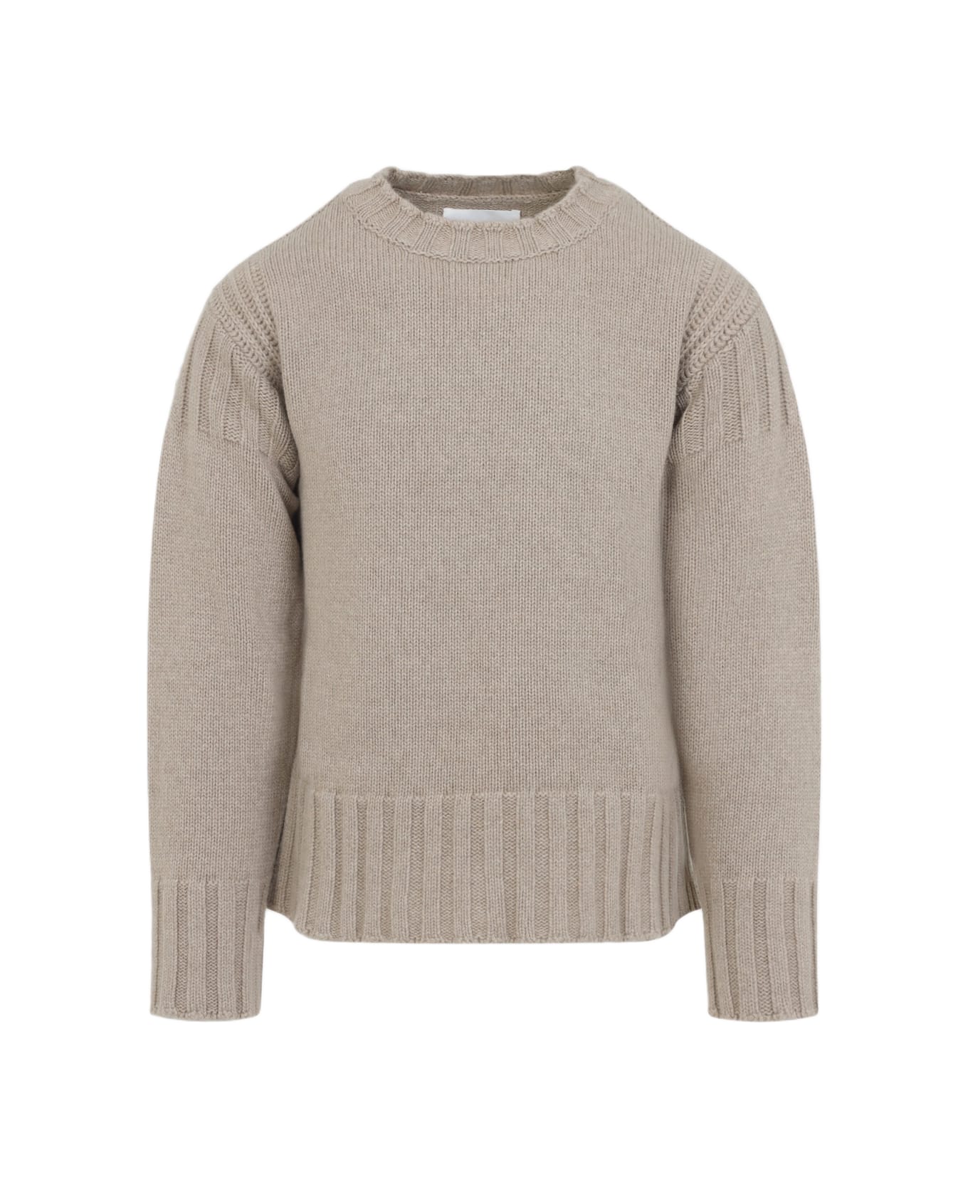 Jil Sander Long Sleeves Cn Sweater - Sand Stone