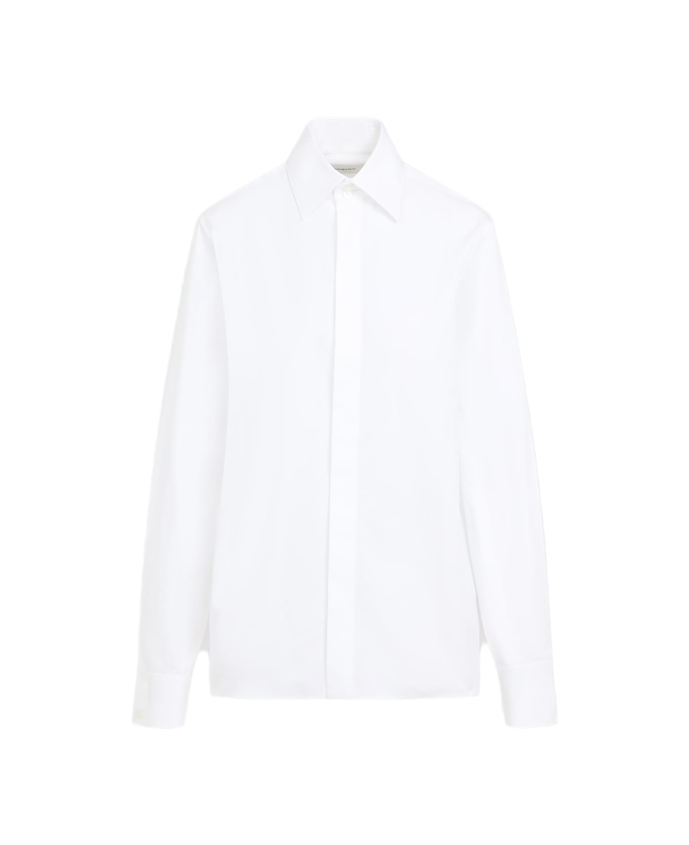 Saint Laurent Logo Embroidery Shirt - Blanc