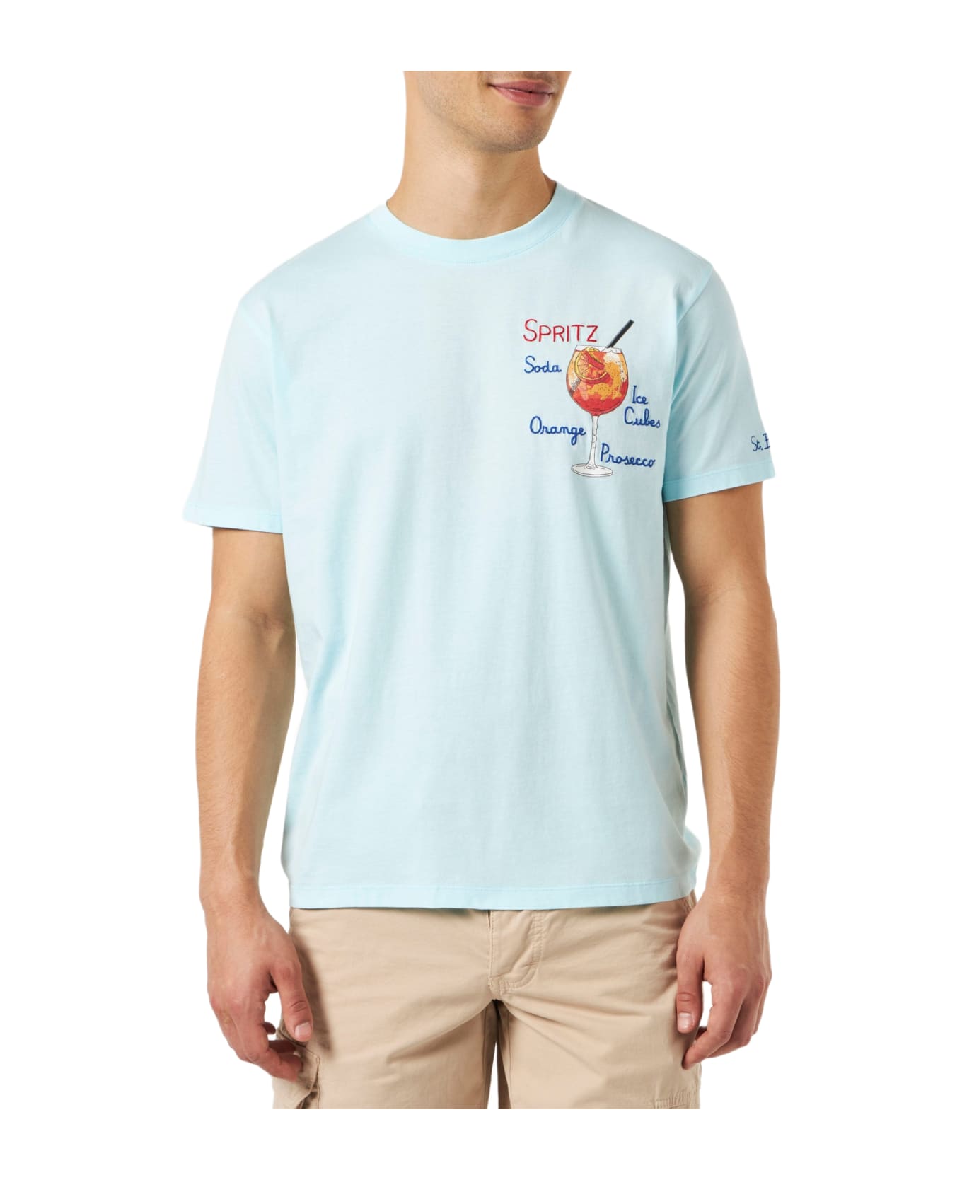 MC2 Saint Barth Spritz Embroidery Man T-shirt - YELLOW