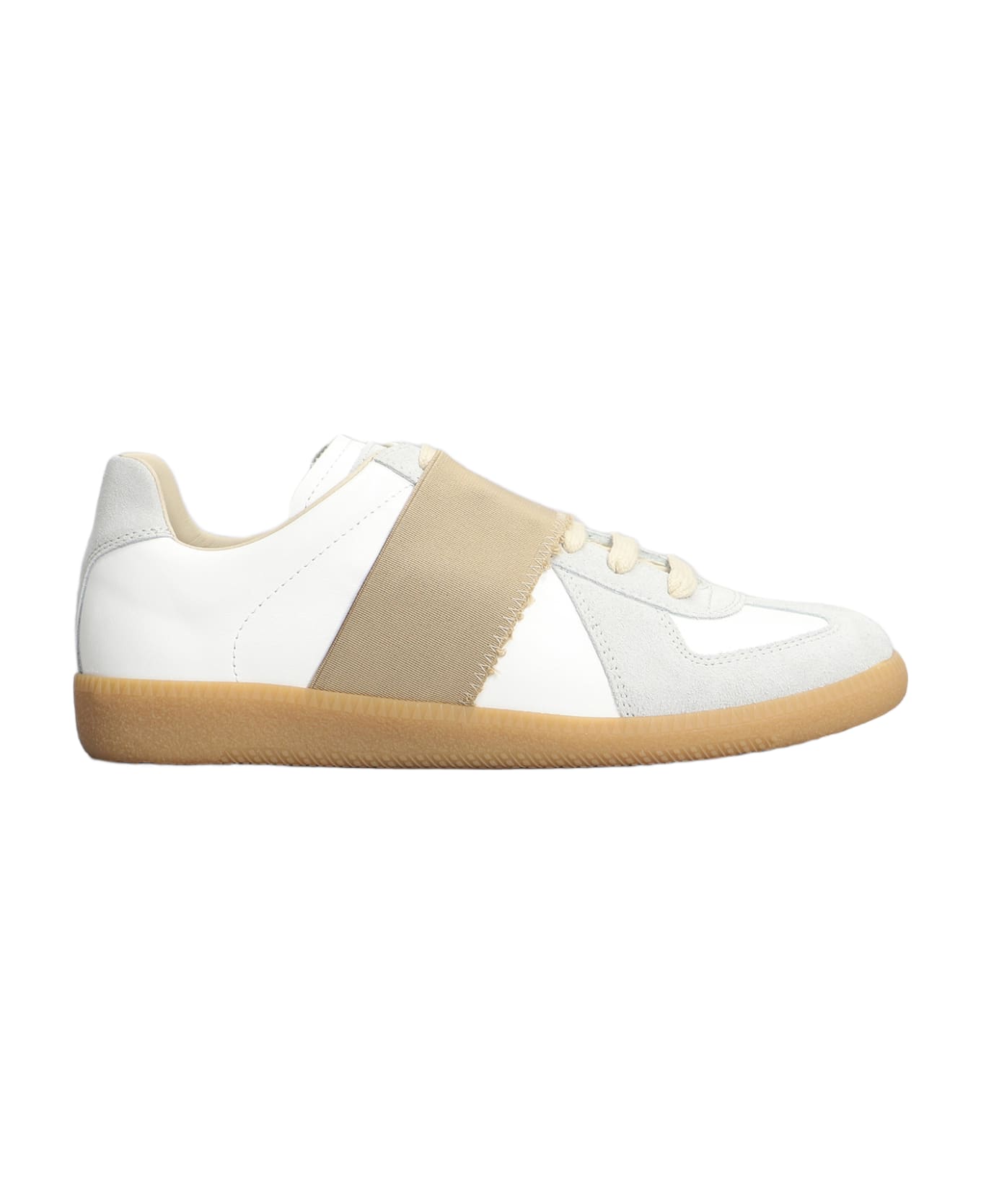 Maison Margiela Replica Sneakers In White Suede And Leather - white スニーカー