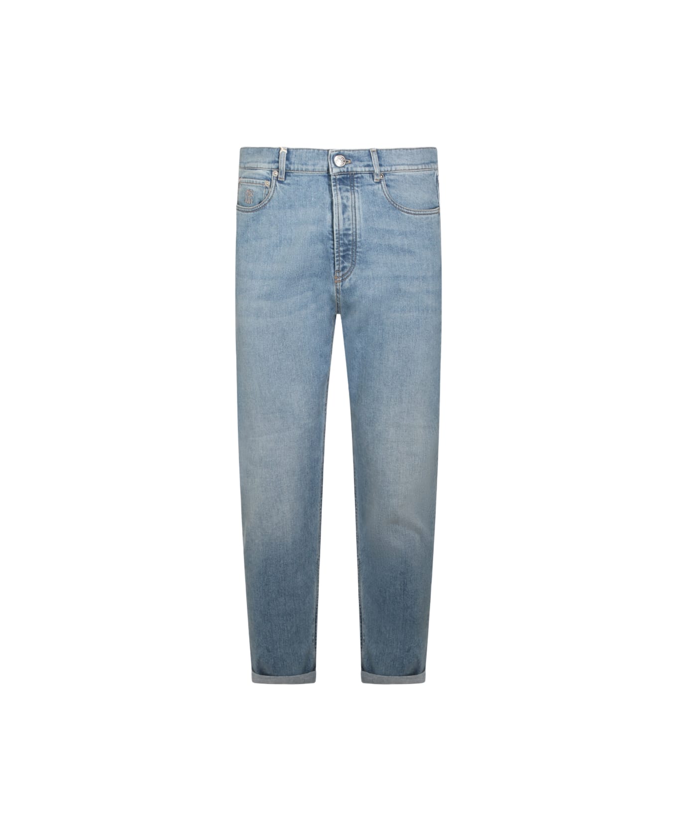 Brunello Cucinelli Light Blue Cotton Jeans - Blue