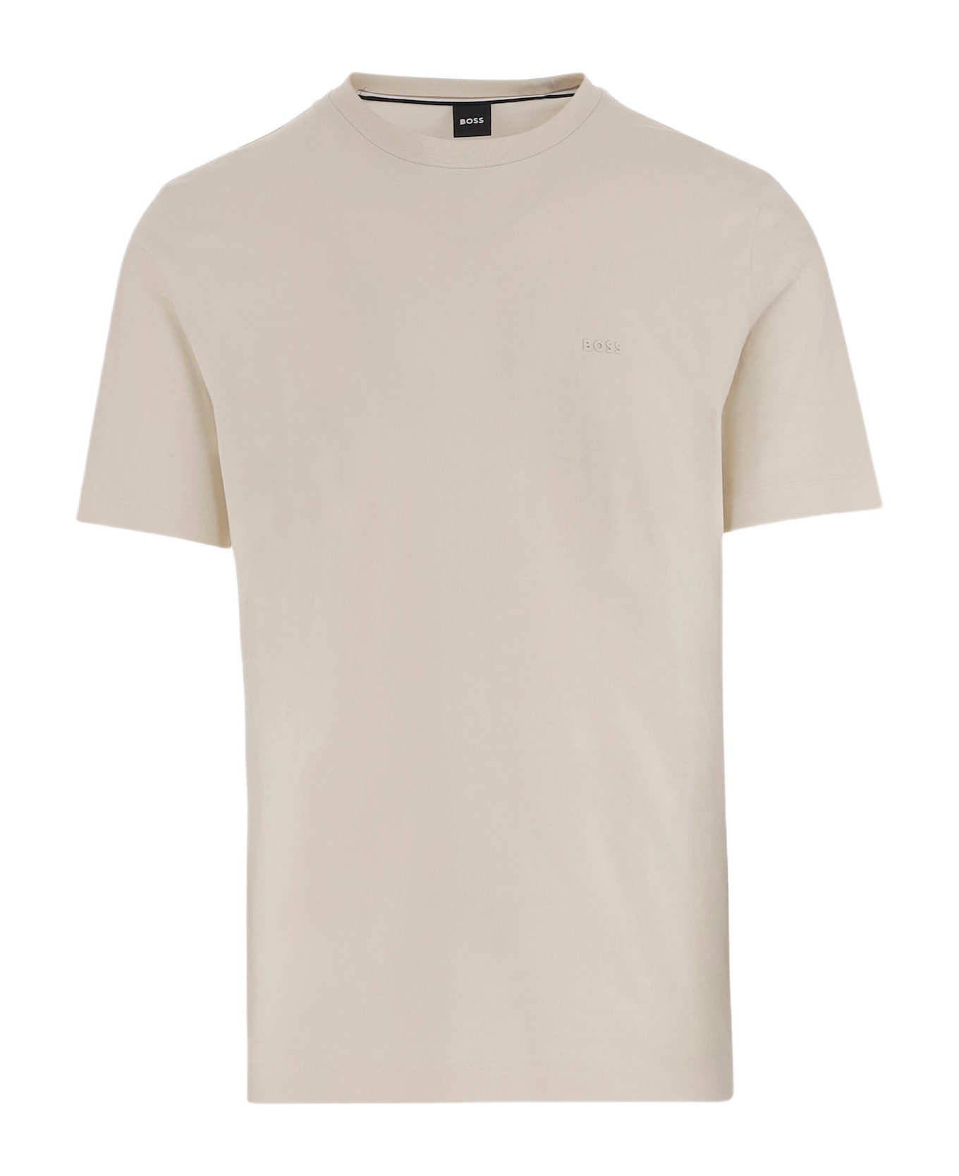 Hugo Boss Cotton T-shirt With Logo - Ivory