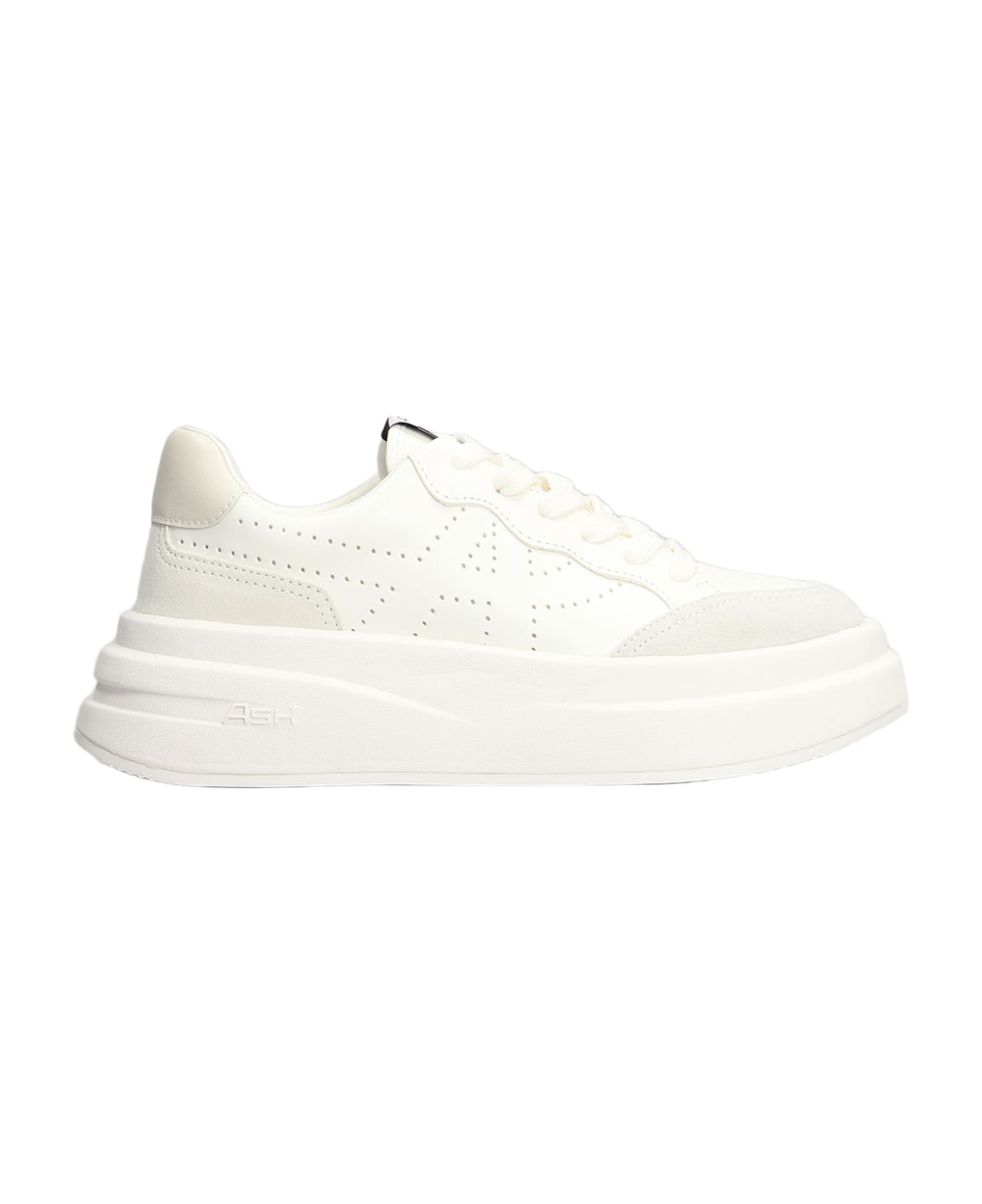 Ash Impuls Bis Sneakers In White Leather - white