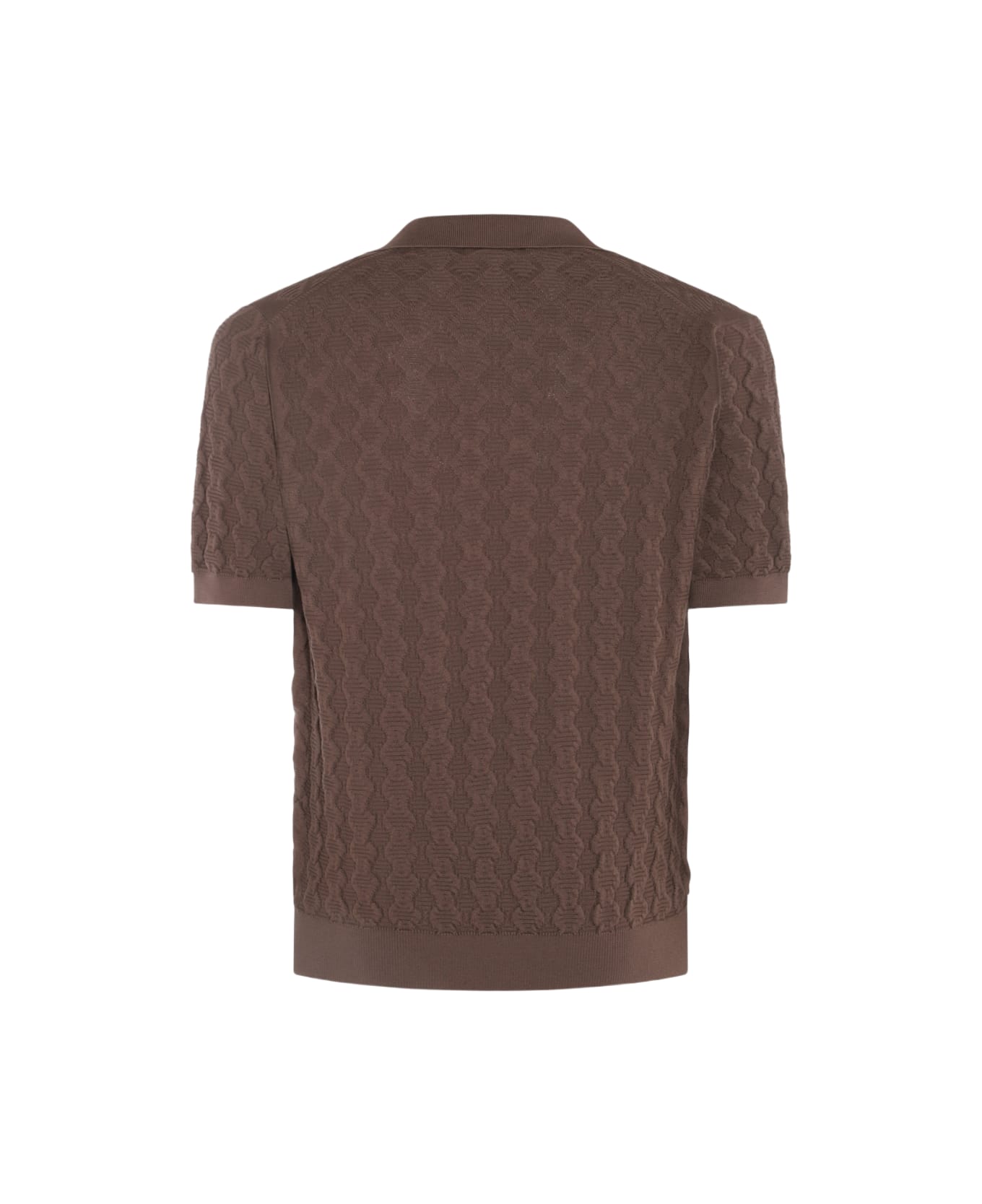 Piacenza Cashmere Brown Cotton Polo Shirt - Brown ポロシャツ