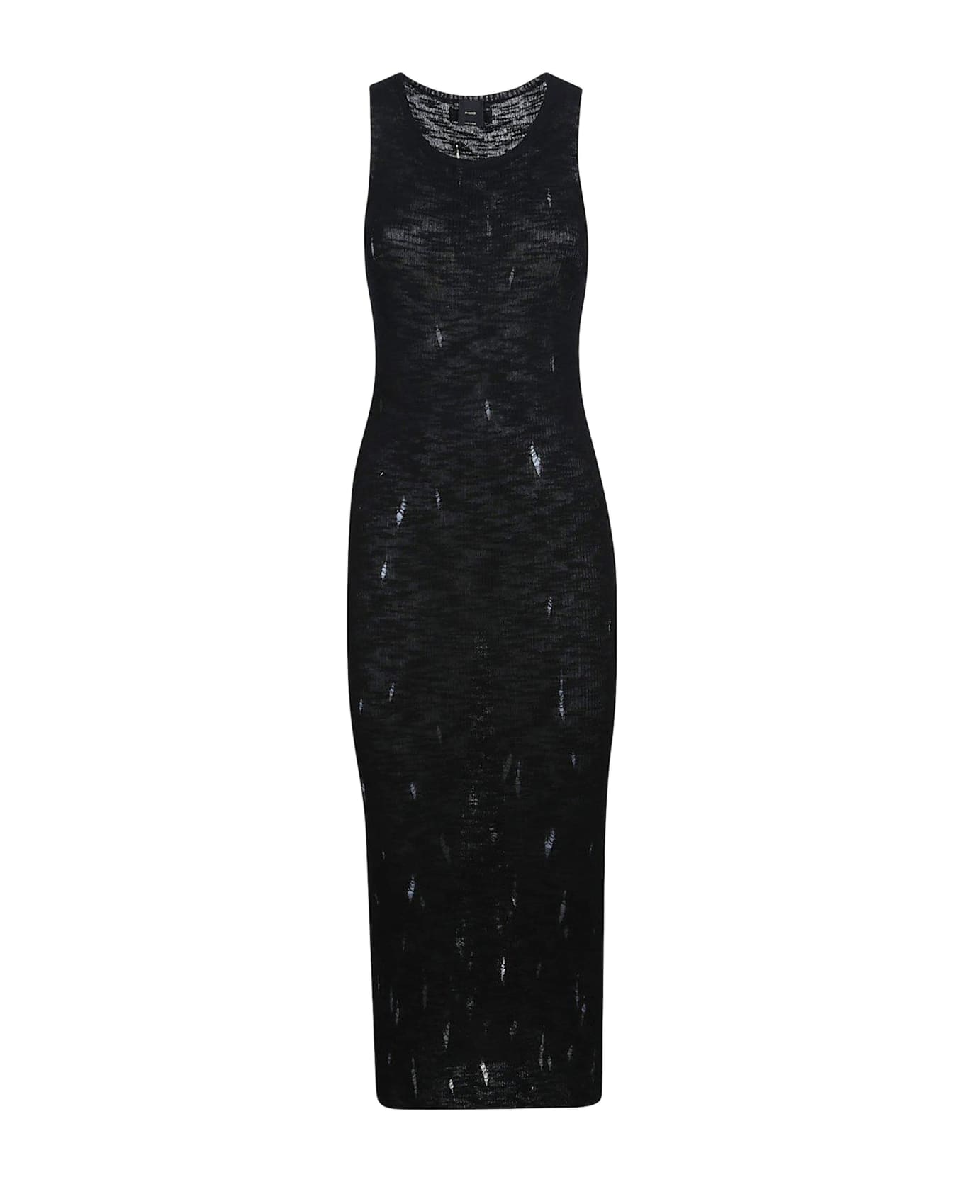 Pinko Sleeveless Midi Dress - NERO LIMOUSINE