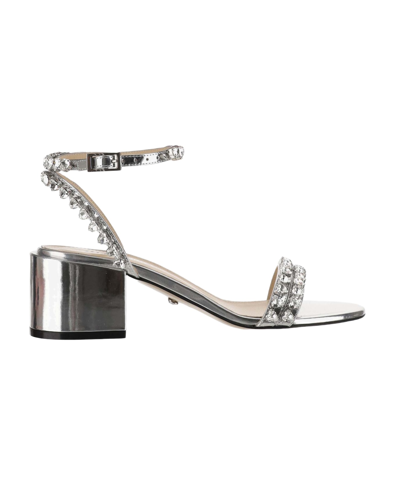 Mach & Mach Silk Audrey Sandals - Silver サンダル