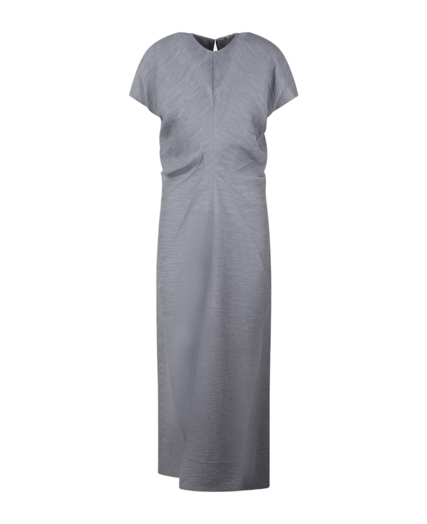 Totême Slouch Waist Crinkled Dress - Blue