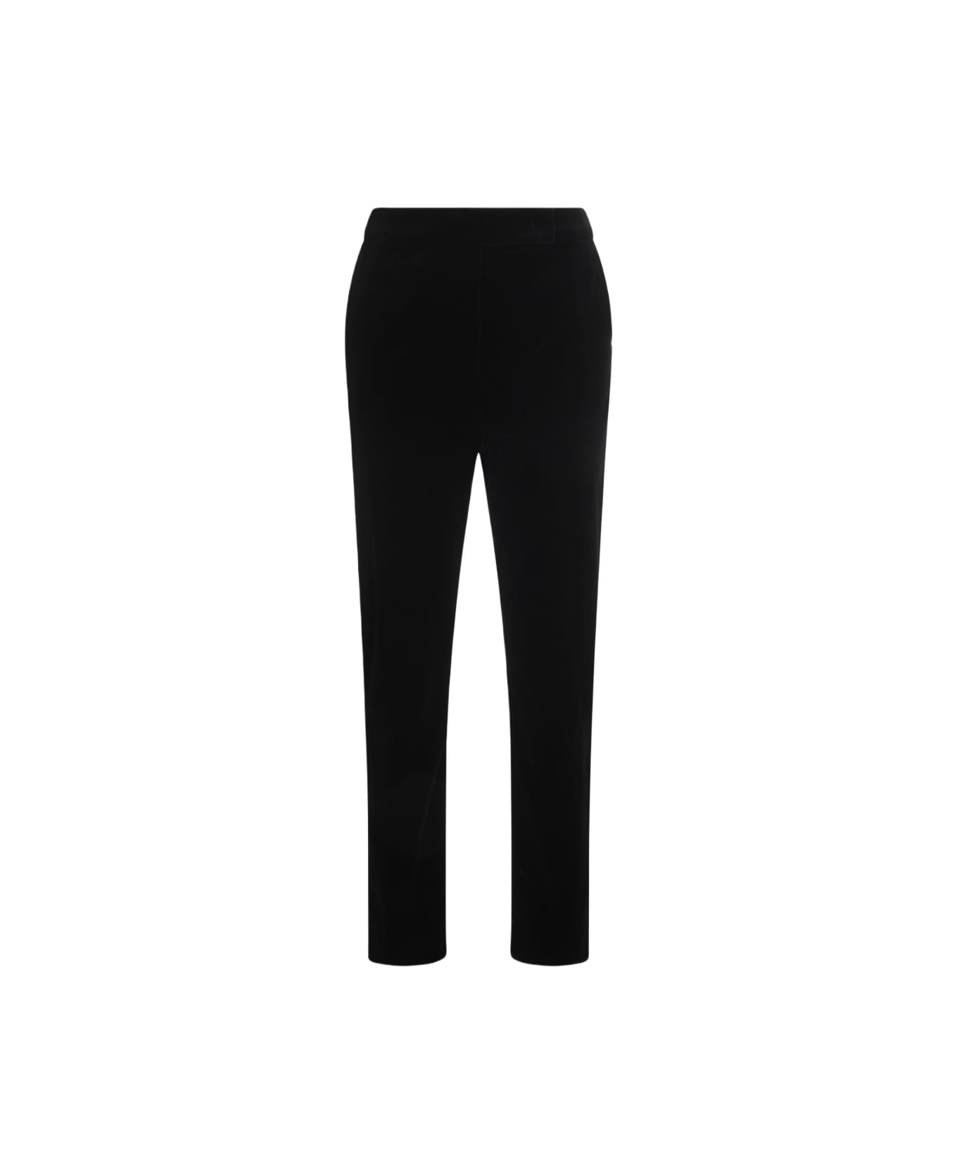 Max Mara Black Cotton Pants - Black