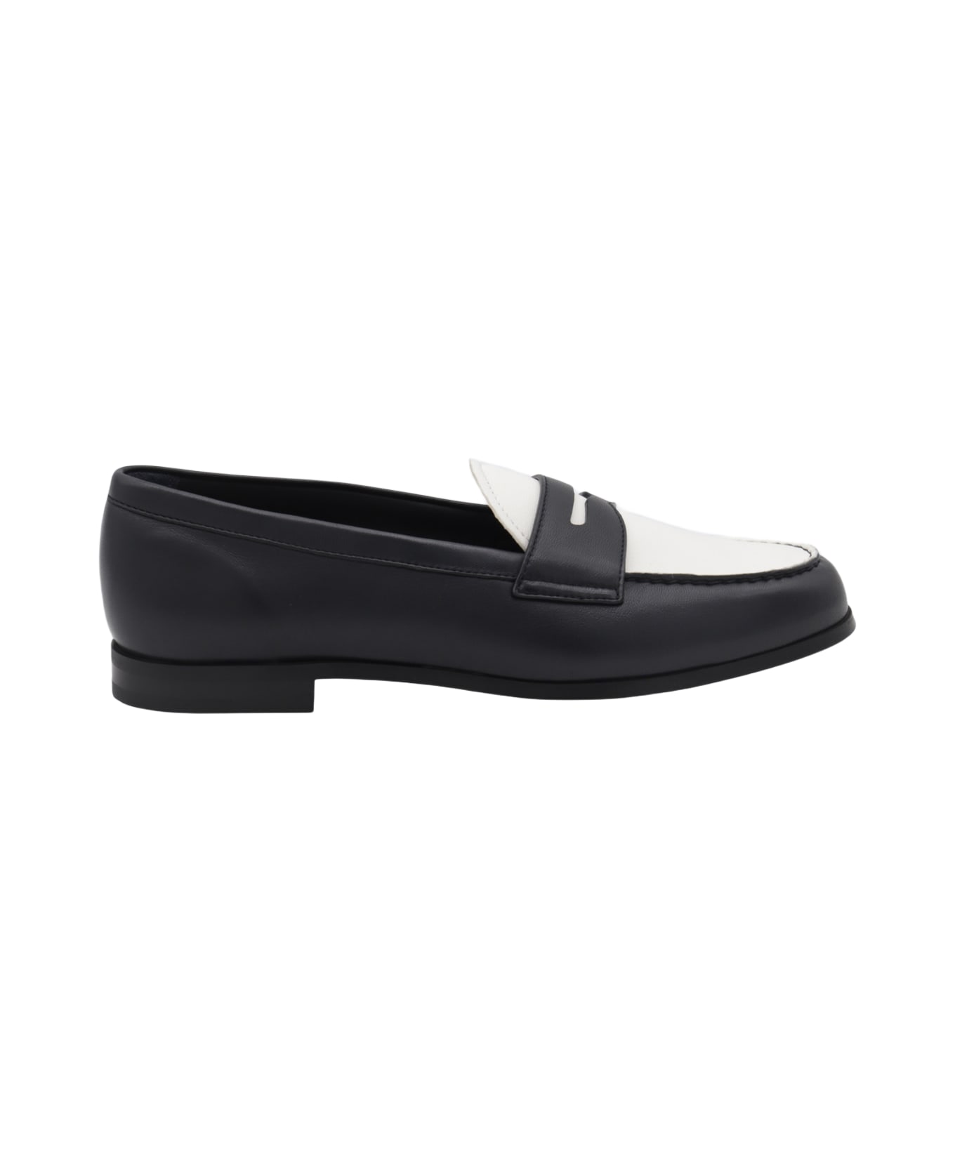 Church
s Dark Blue And White Leather Loafers - Blue