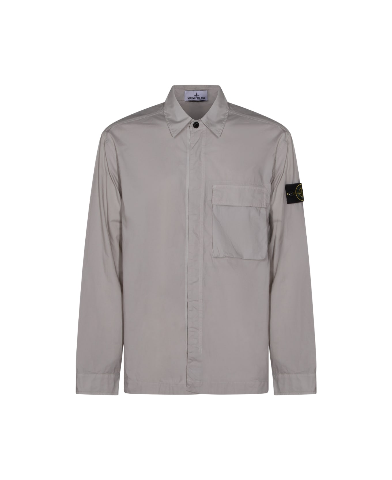 Stone Island Grey Cotton Shirt - Grey